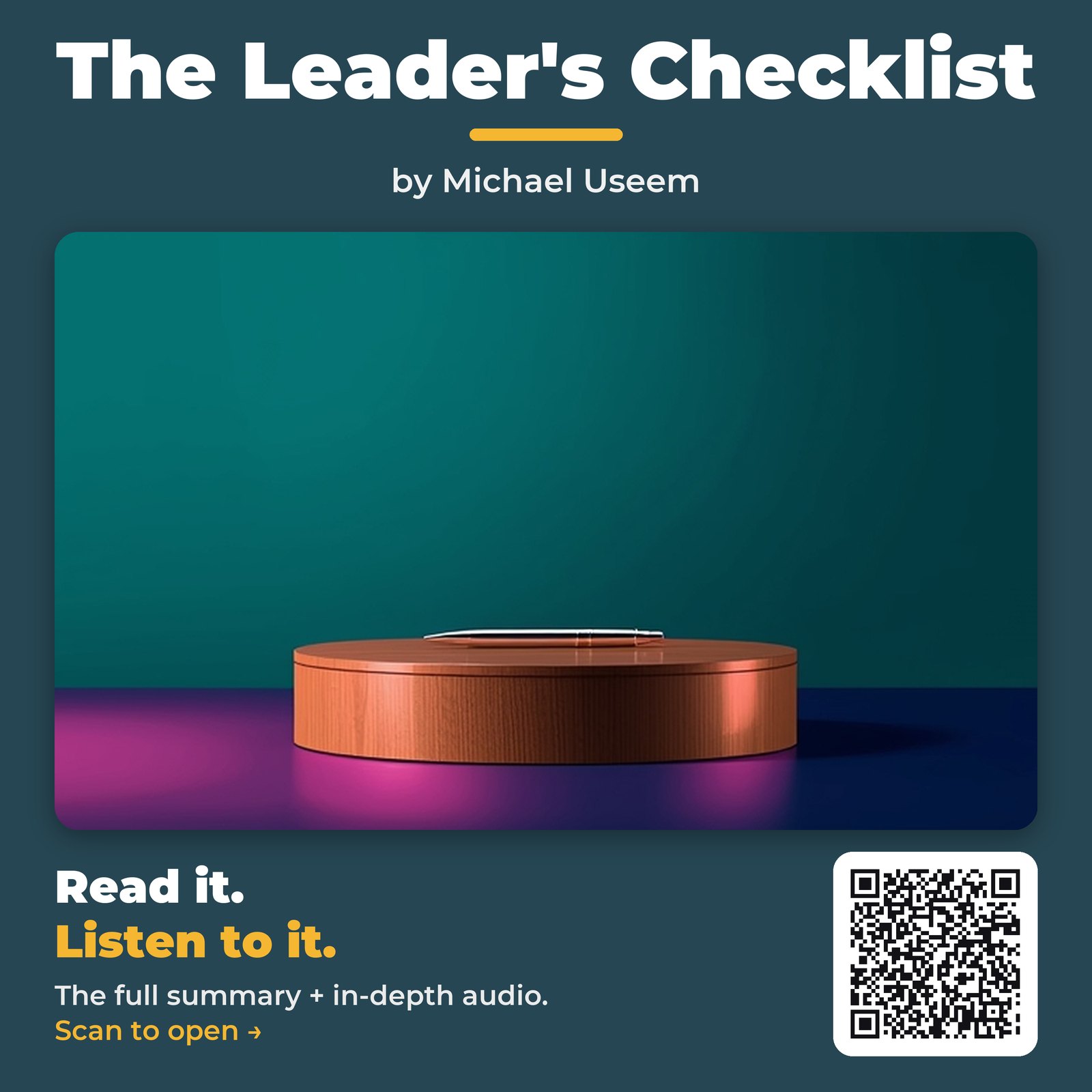 The Leader’s Checklist — by Michael Useem