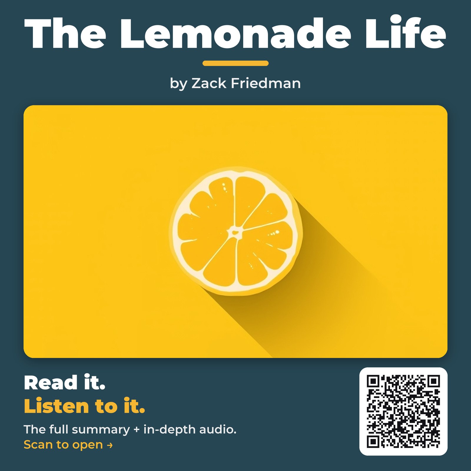 The Lemonade Life — by Zack Friedman