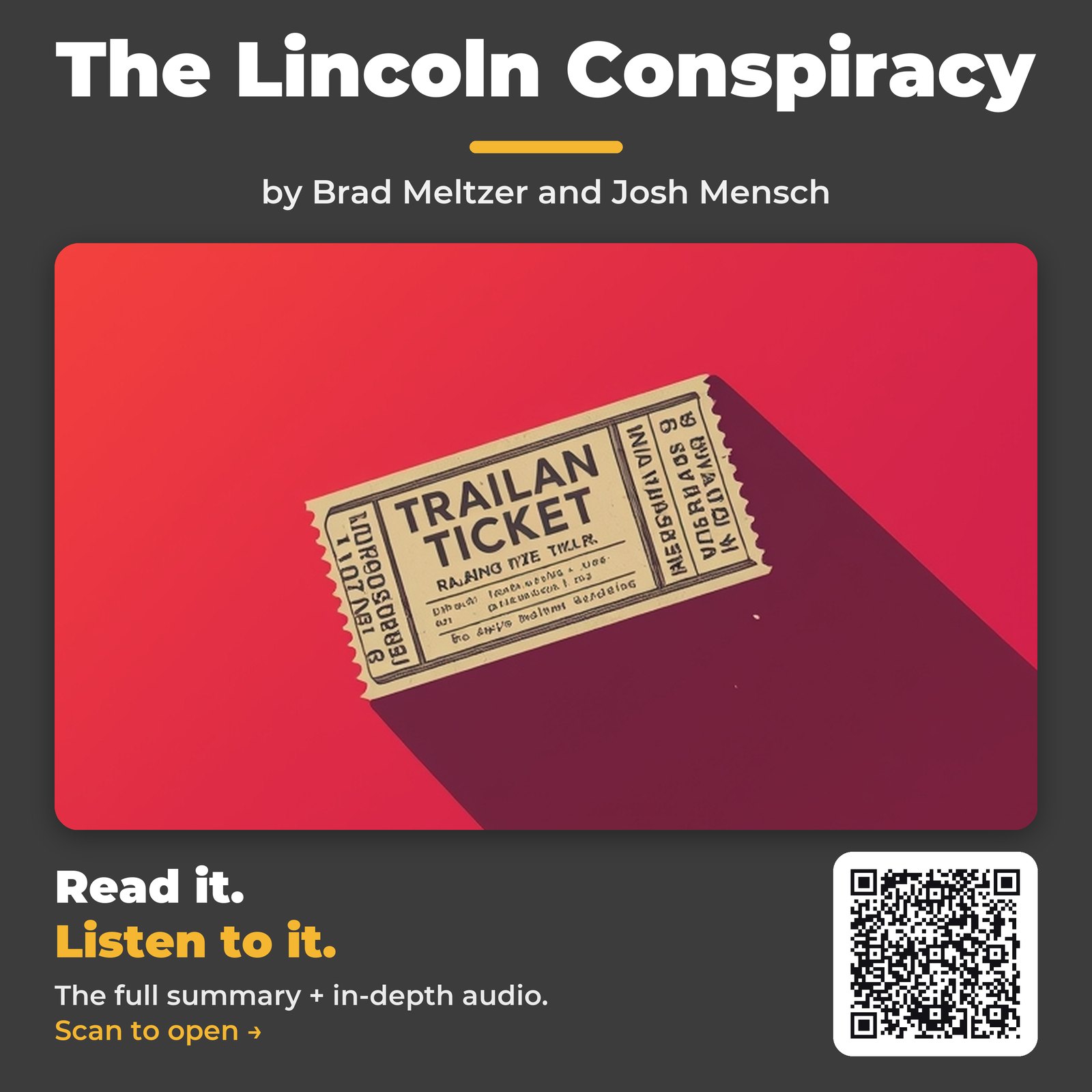 The Lincoln Conspiracy — by Brad Meltzer and Josh Mensch