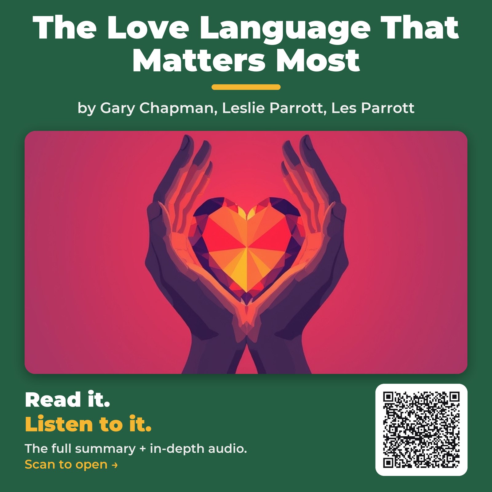 The Love Language That Matters Most — by Gary Chapman, Leslie Parrott, Les Parrott