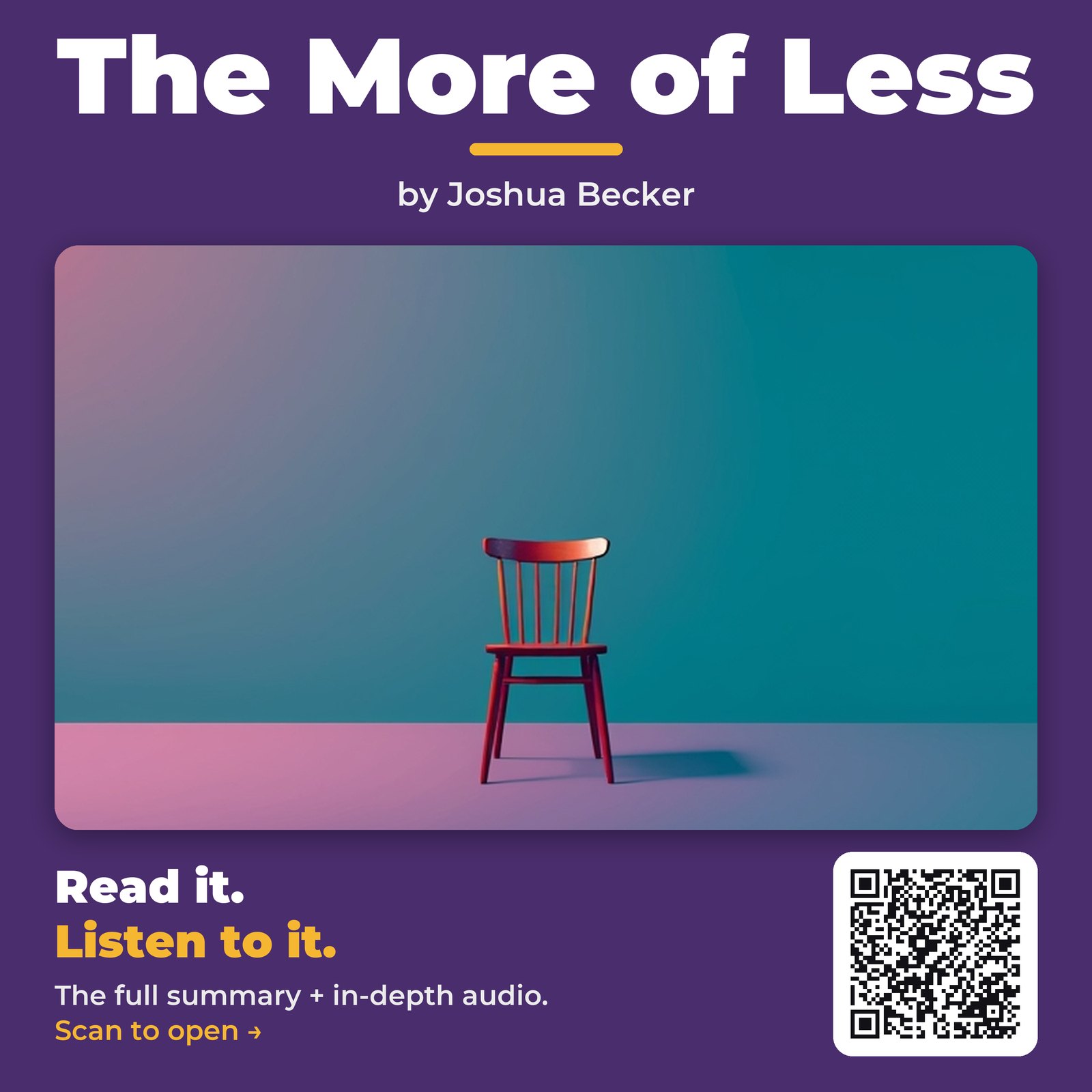 The More of Less — by Joshua Becker