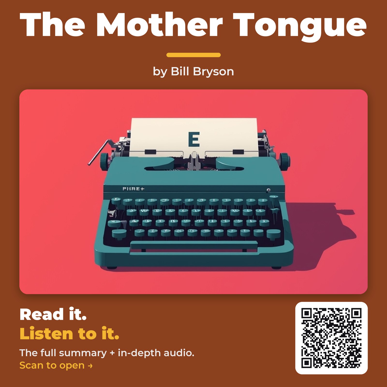The Mother Tongue — by Bill Bryson