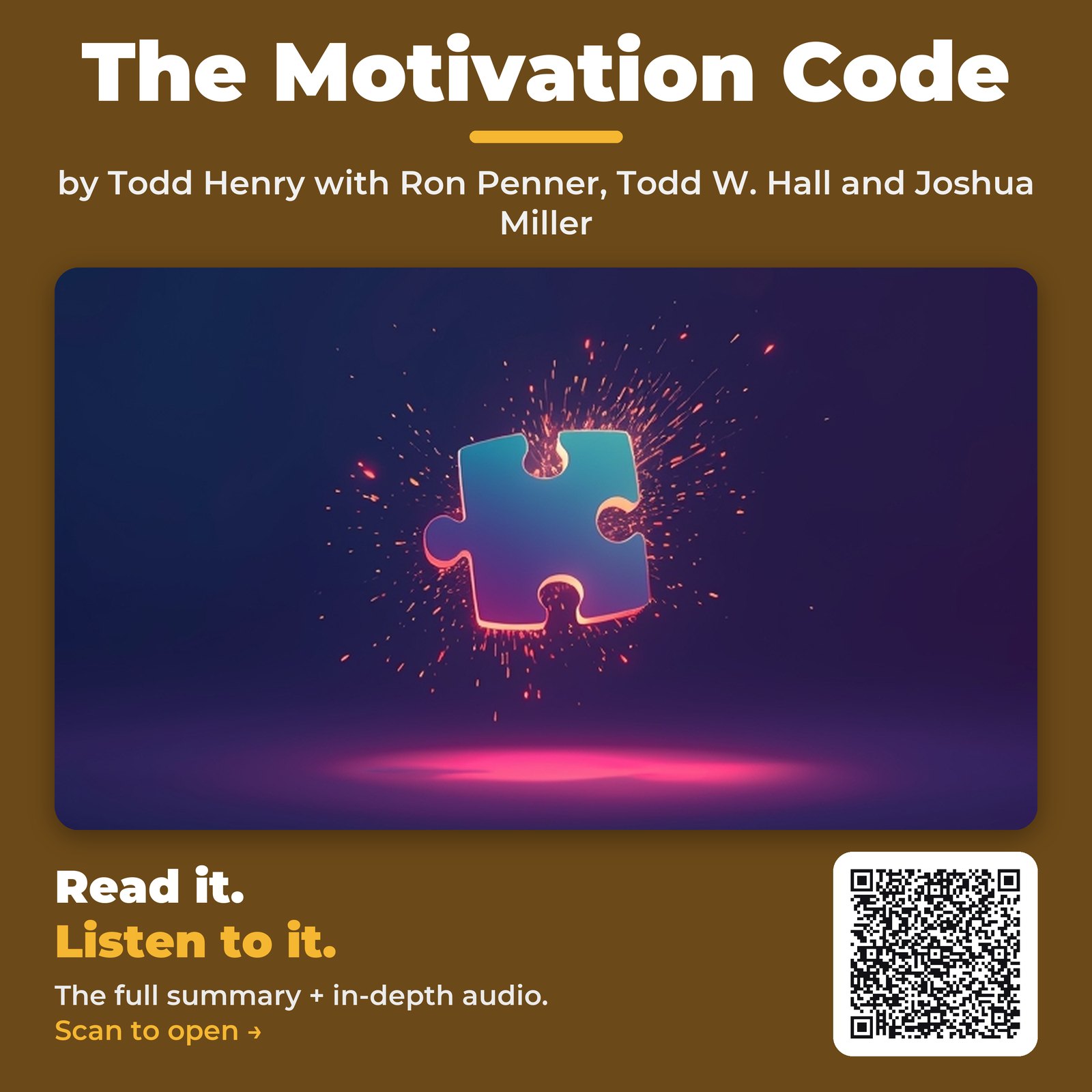 The Motivation Code — by Todd Henry with Ron Penner, Todd W. Hall and Joshua Miller