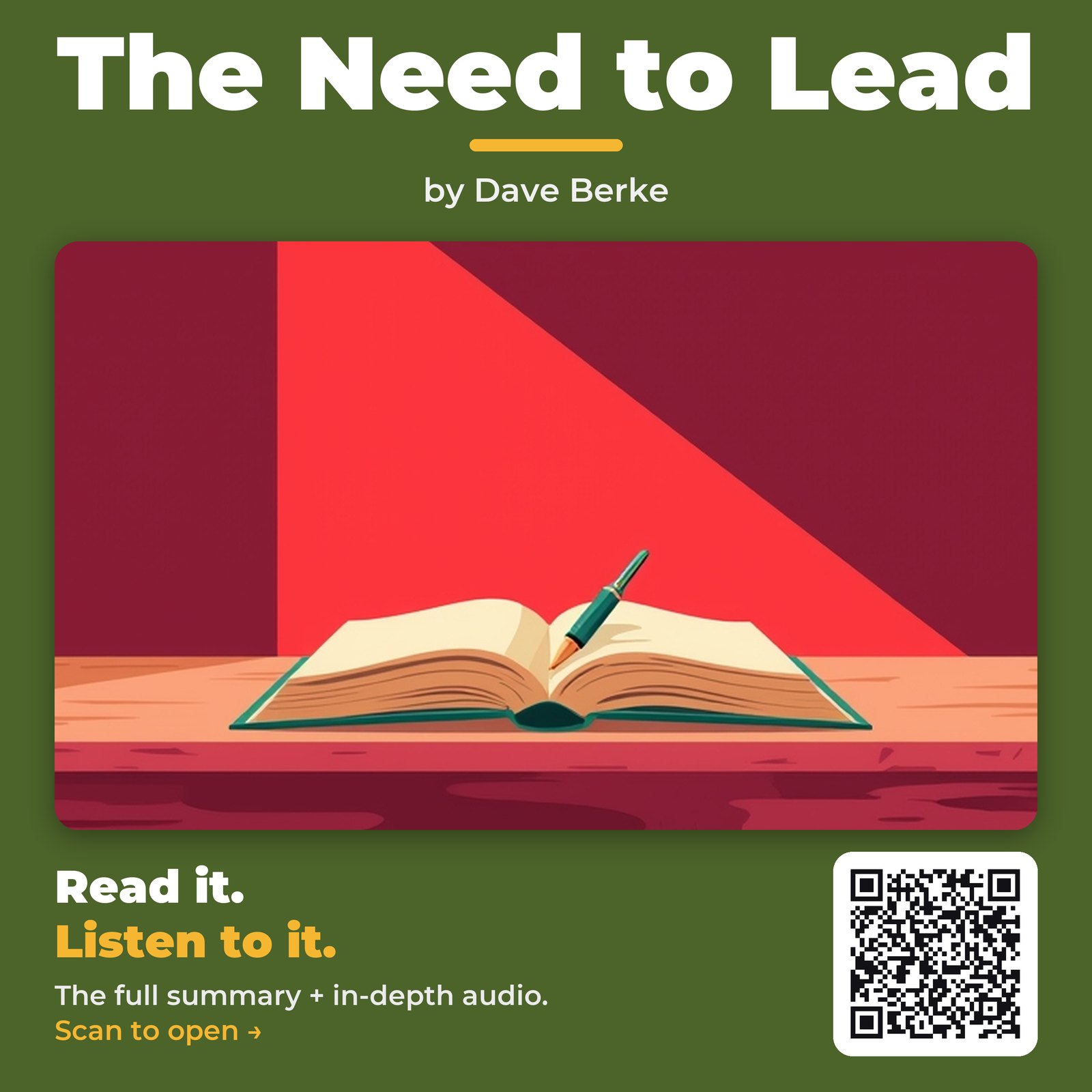 The Need to Lead — by Dave Berke