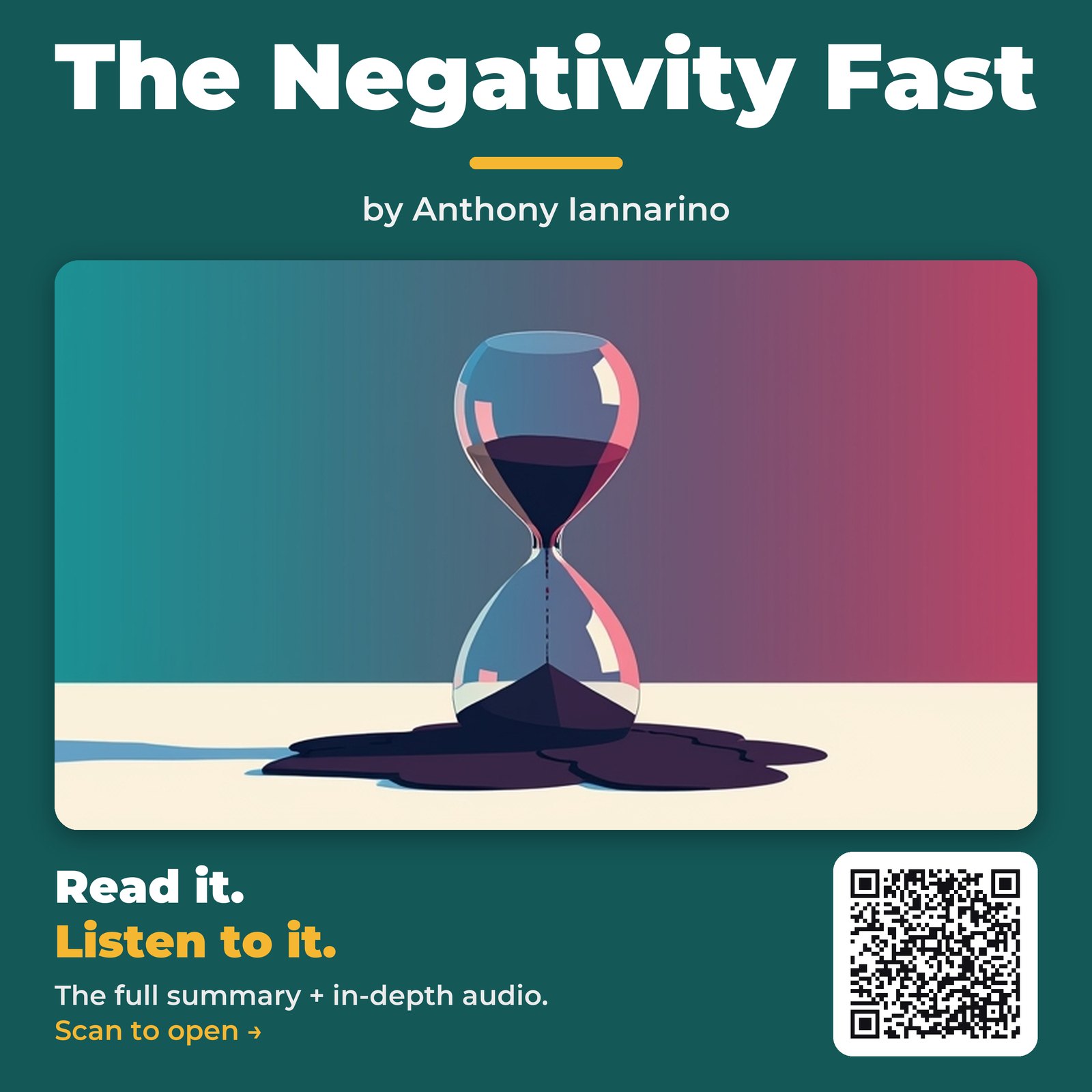 The Negativity Fast — by Anthony Iannarino