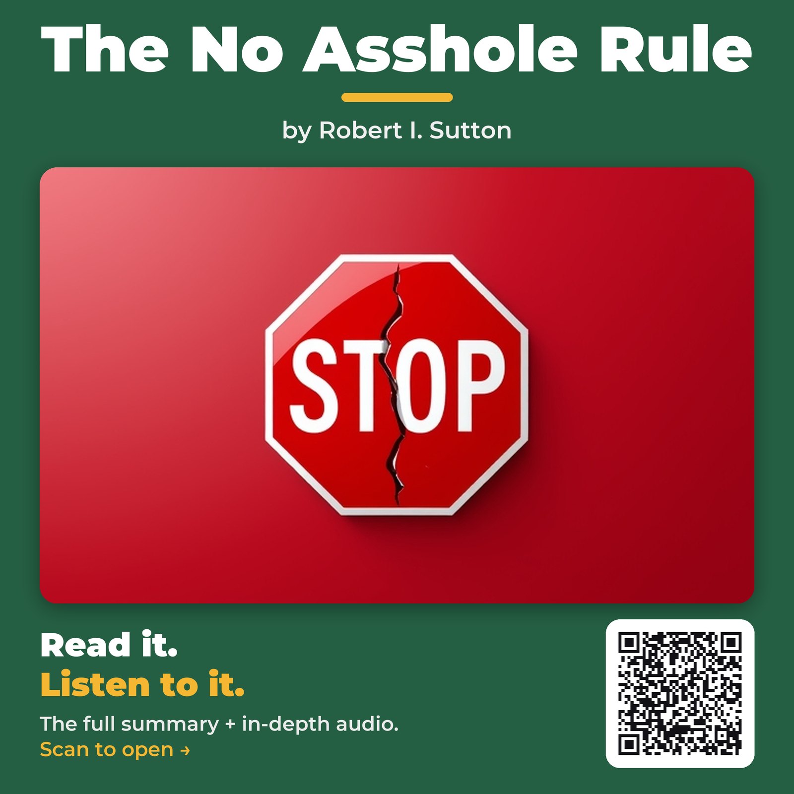 The No Asshole Rule — by Robert I. Sutton