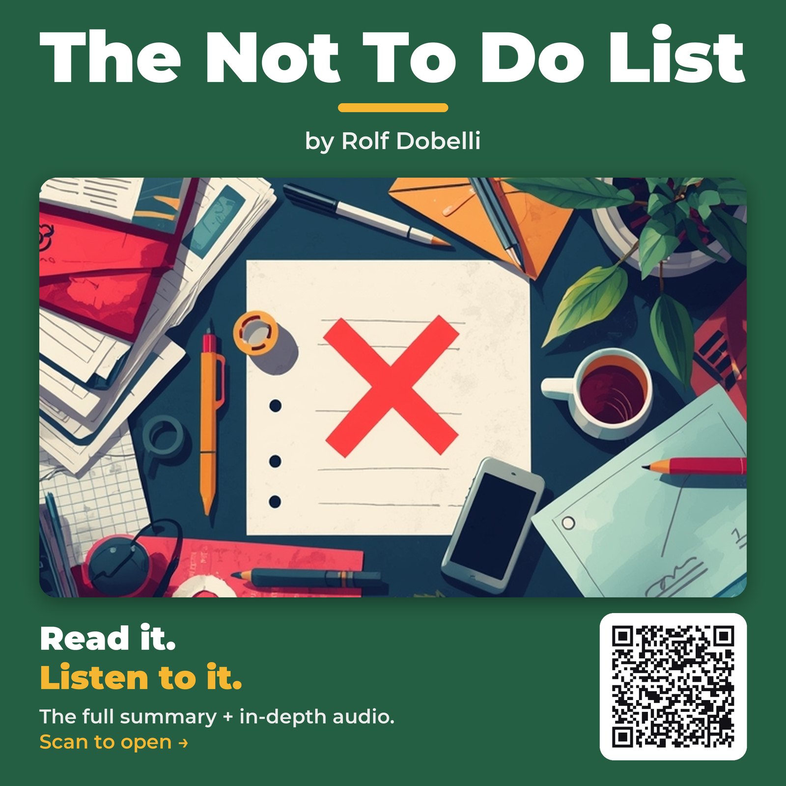 The Not To Do List — by Rolf Dobelli