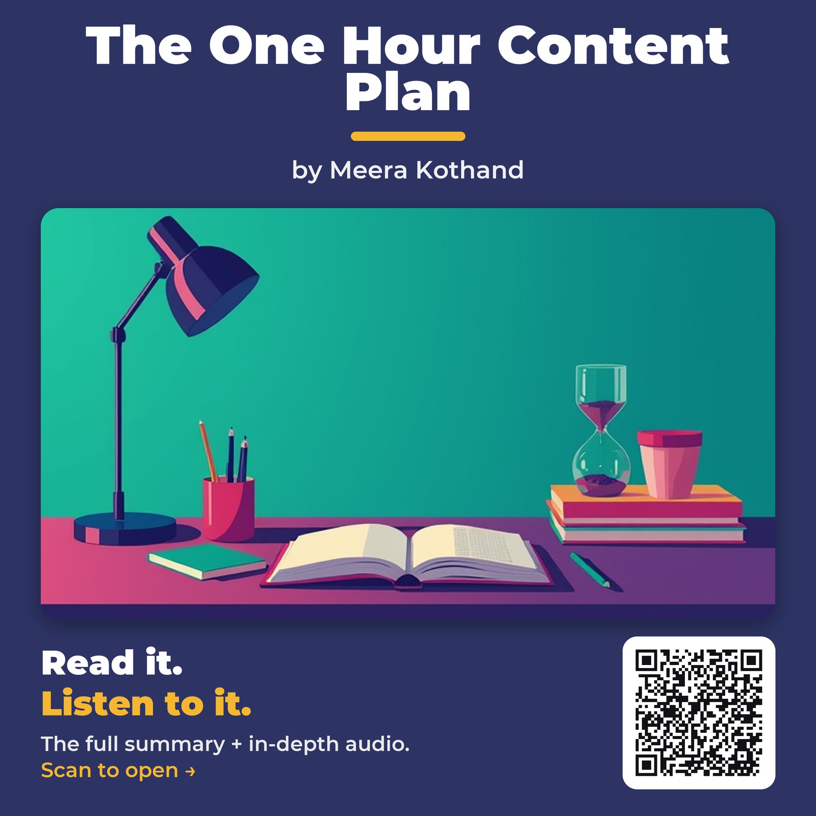 The One Hour Content Plan — by Meera Kothand