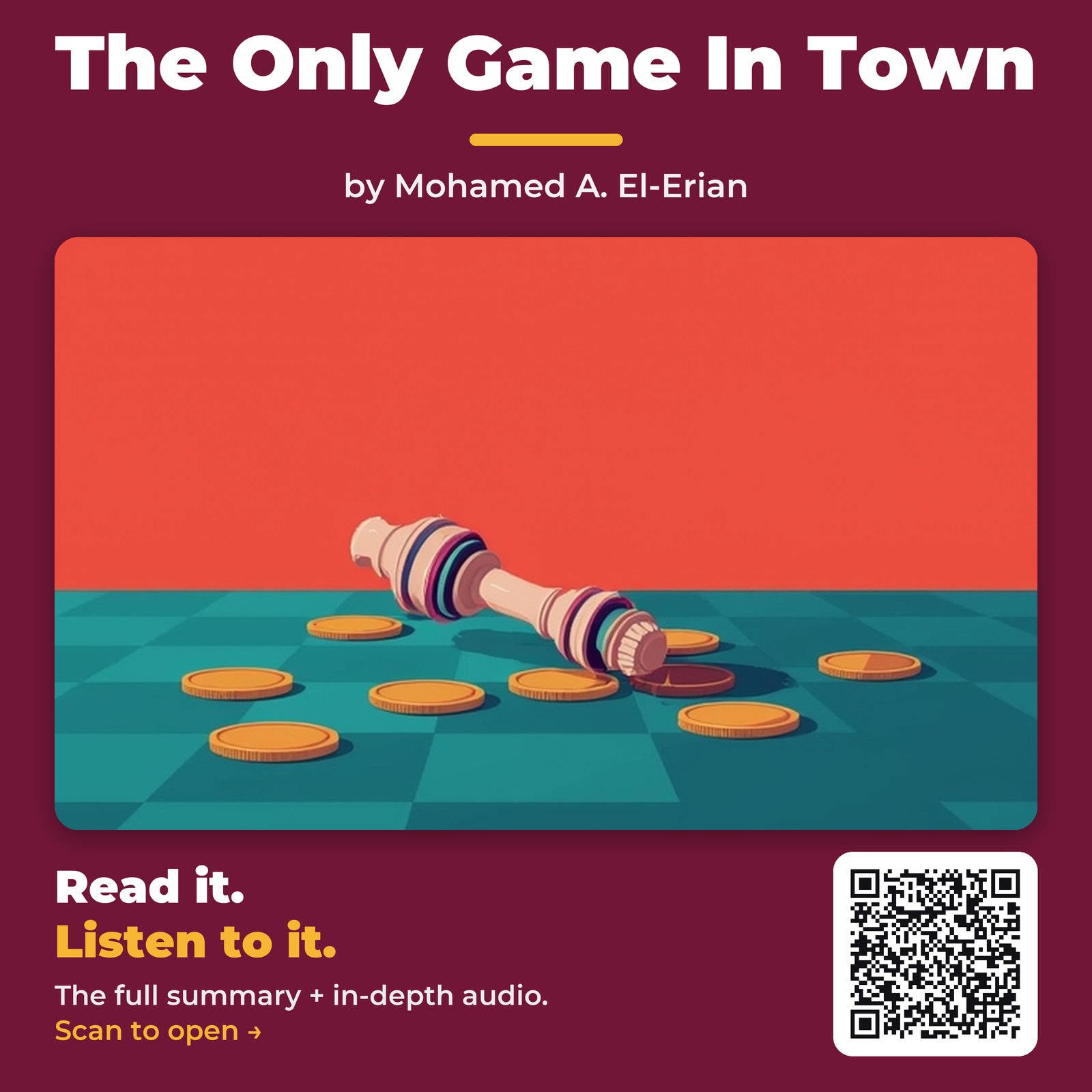 The Only Game In Town — by Mohamed A. El-Erian