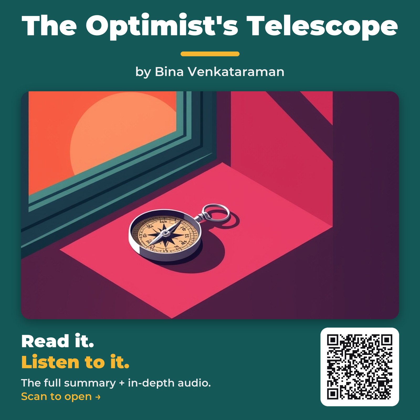 The Optimist’s Telescope — by Bina Venkataraman