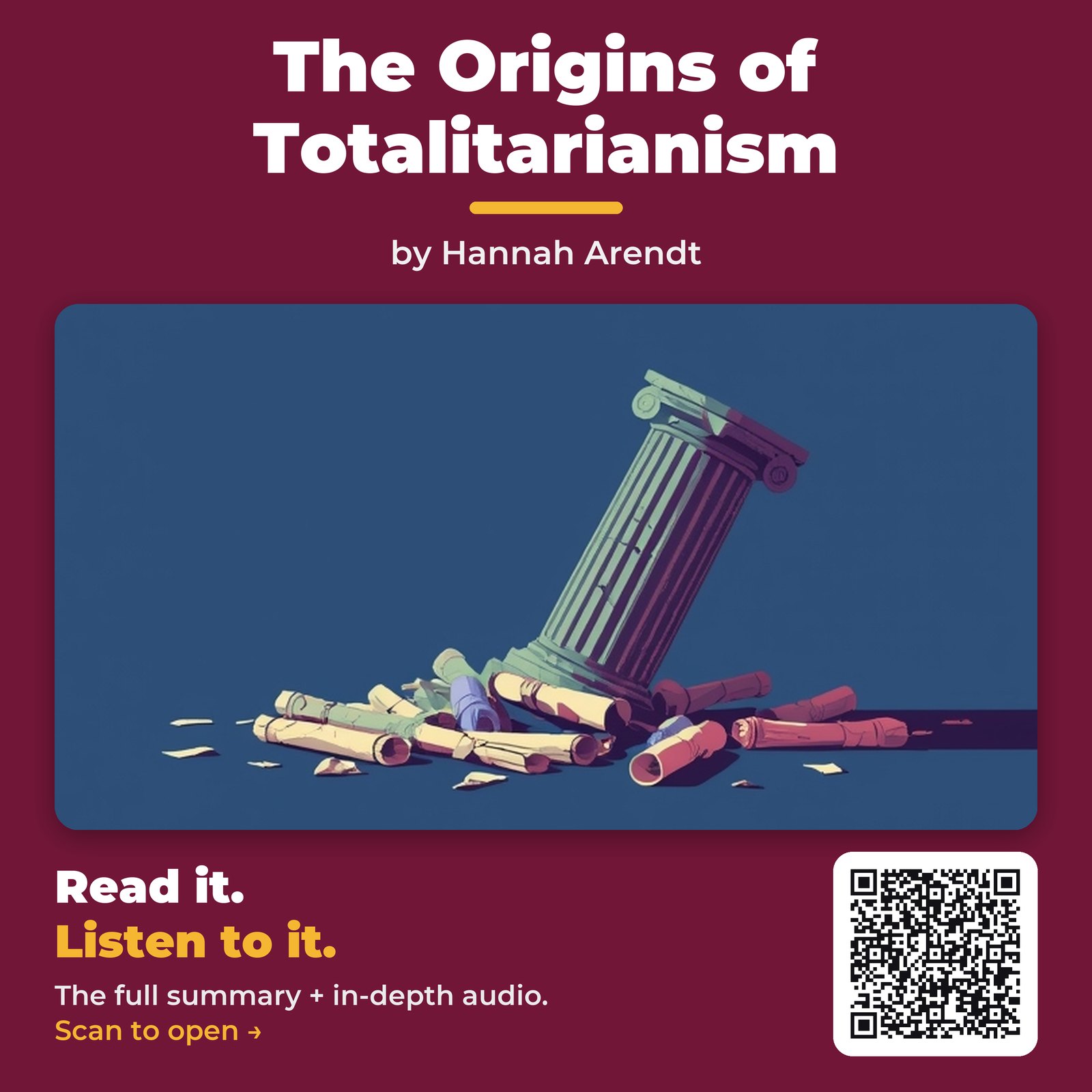 The Origins of Totalitarianism — by Hannah Arendt