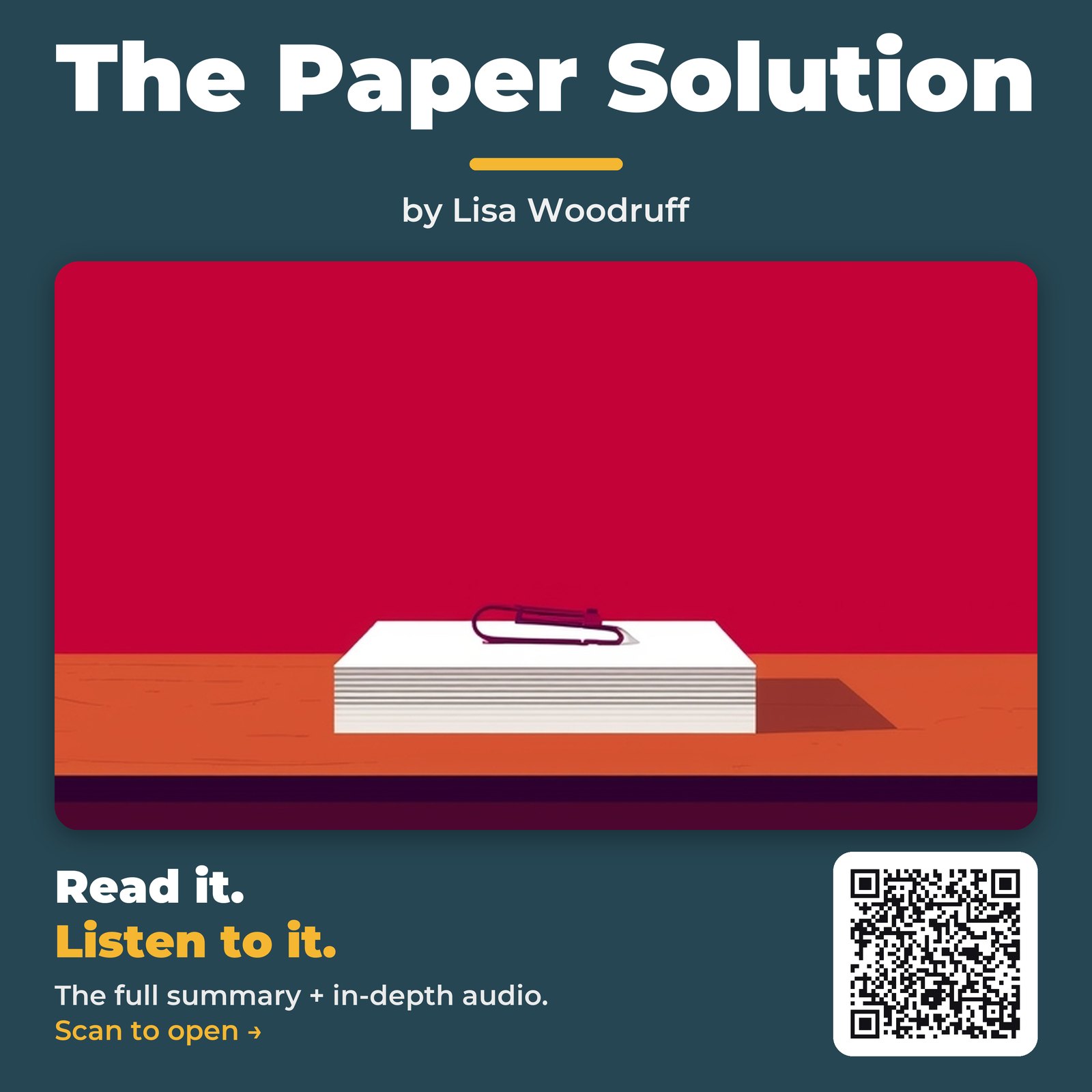 The Paper Solution — by Lisa Woodruff