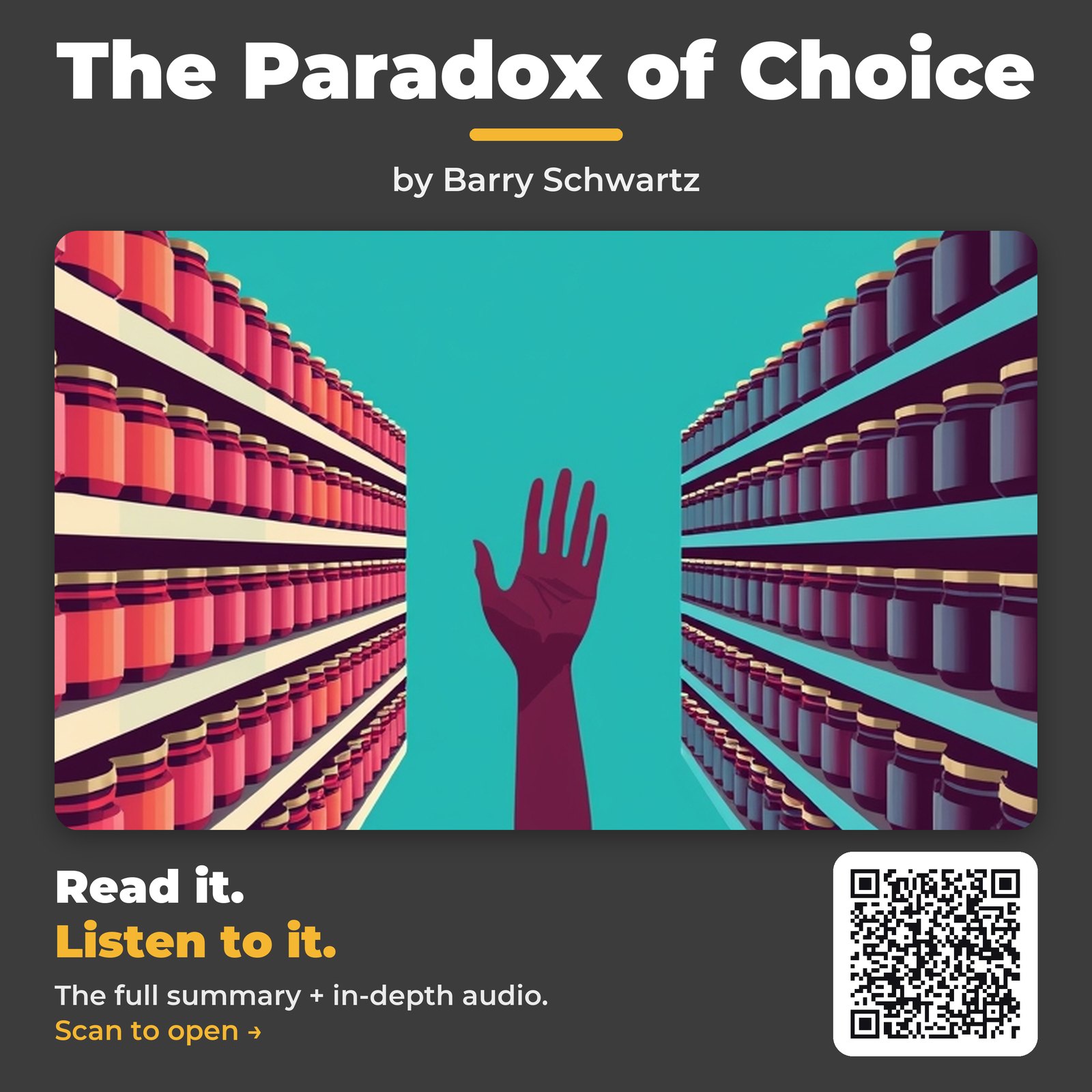 The Paradox of Choice — by Barry Schwartz