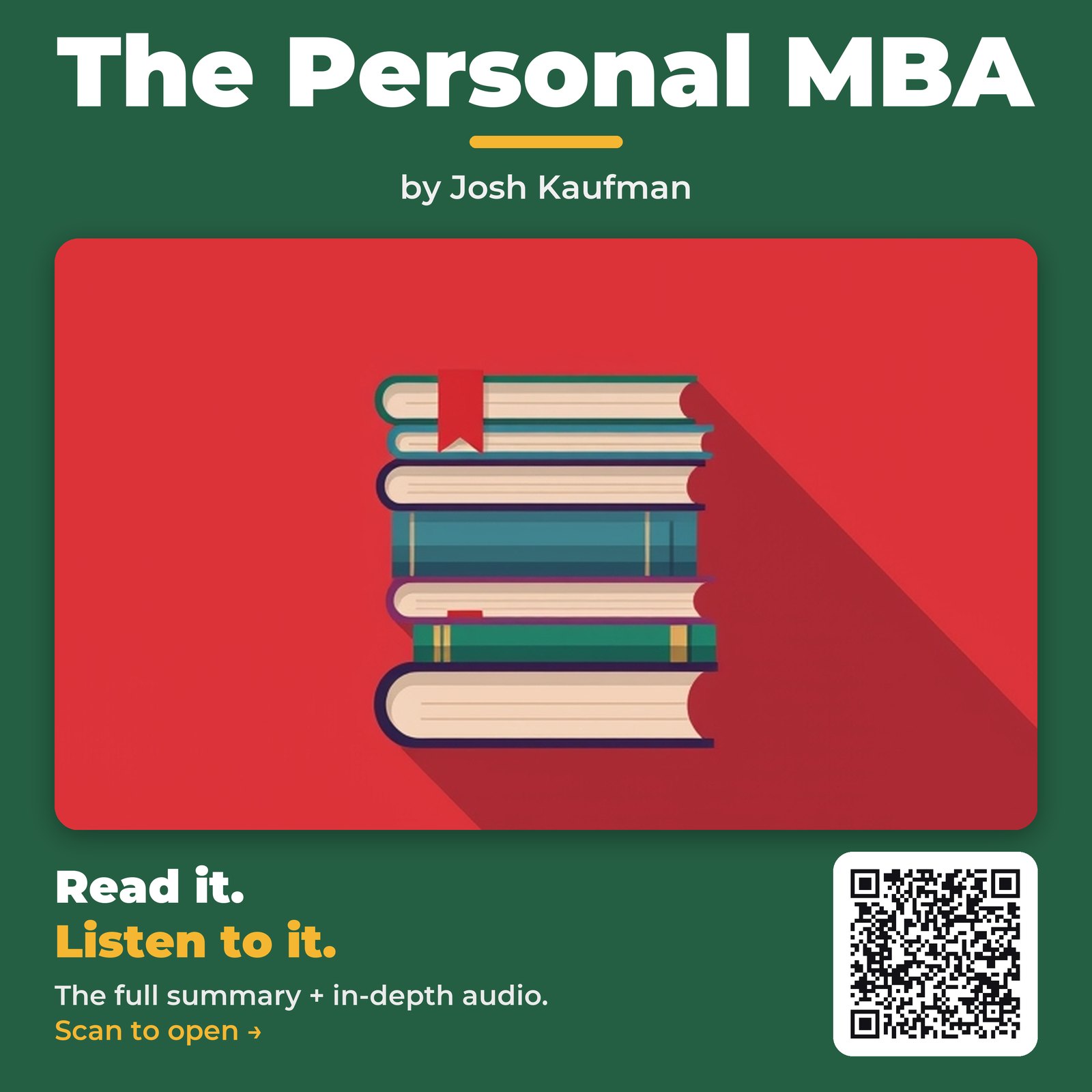 The Personal MBA — by Josh Kaufman