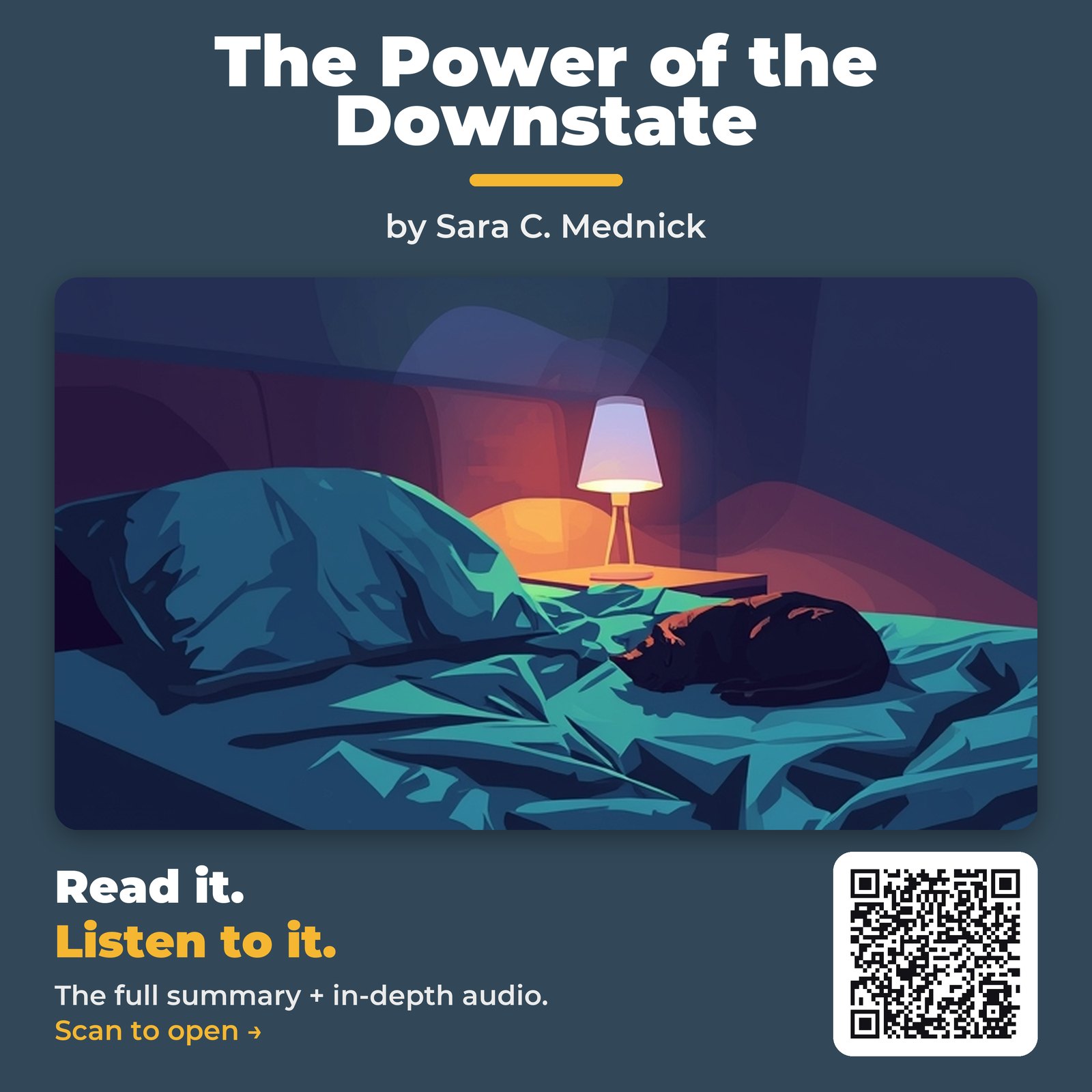 The Power of the Downstate — by Sara C. Mednick