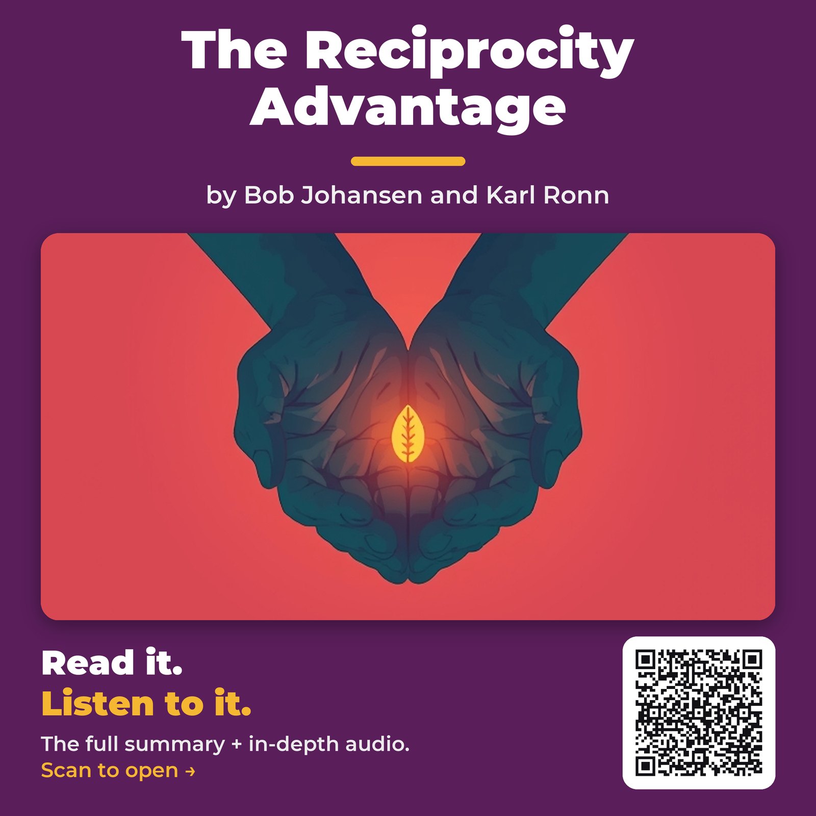 The Reciprocity Advantage — by Bob Johansen and Karl Ronn