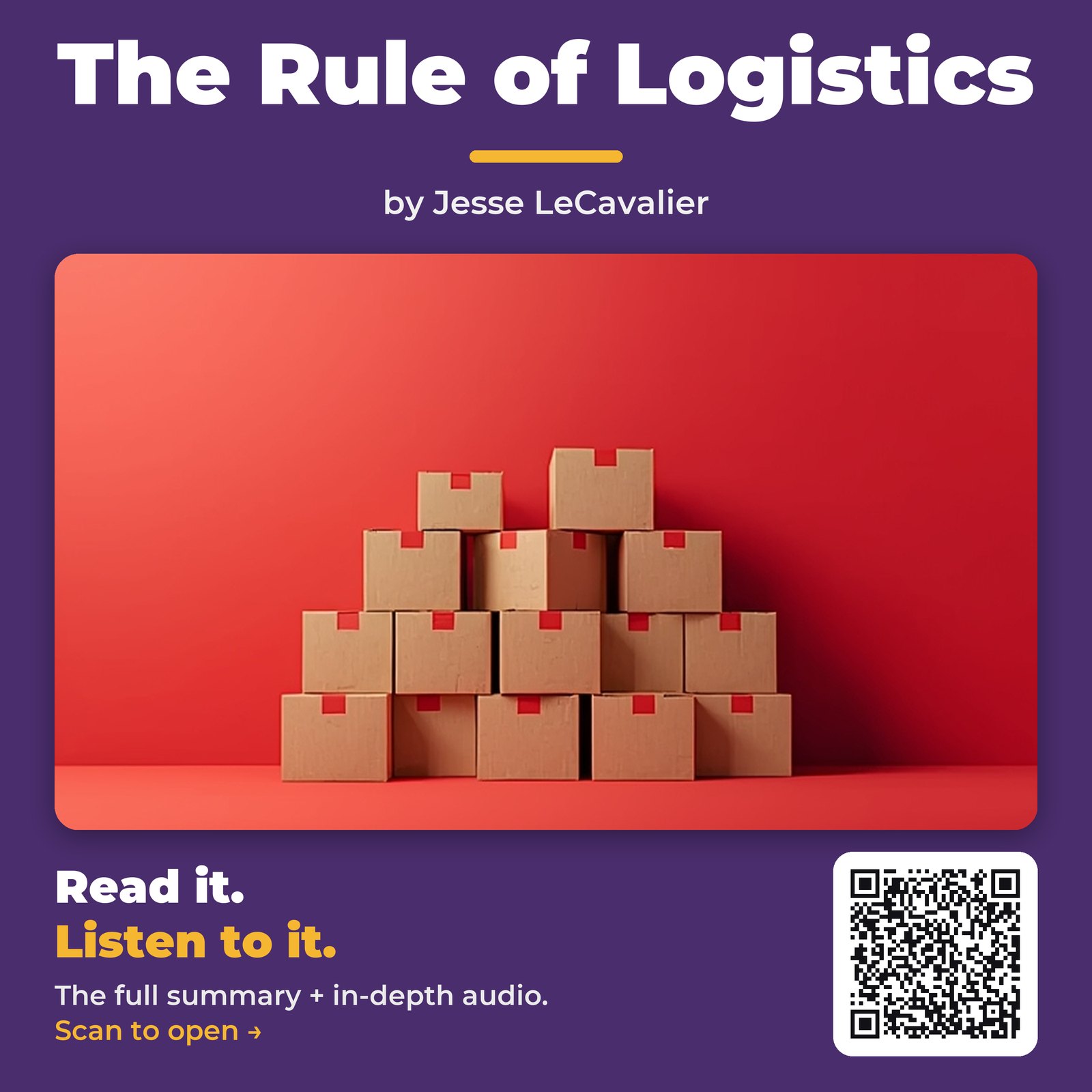 The Rule of Logistics — by Jesse LeCavalier