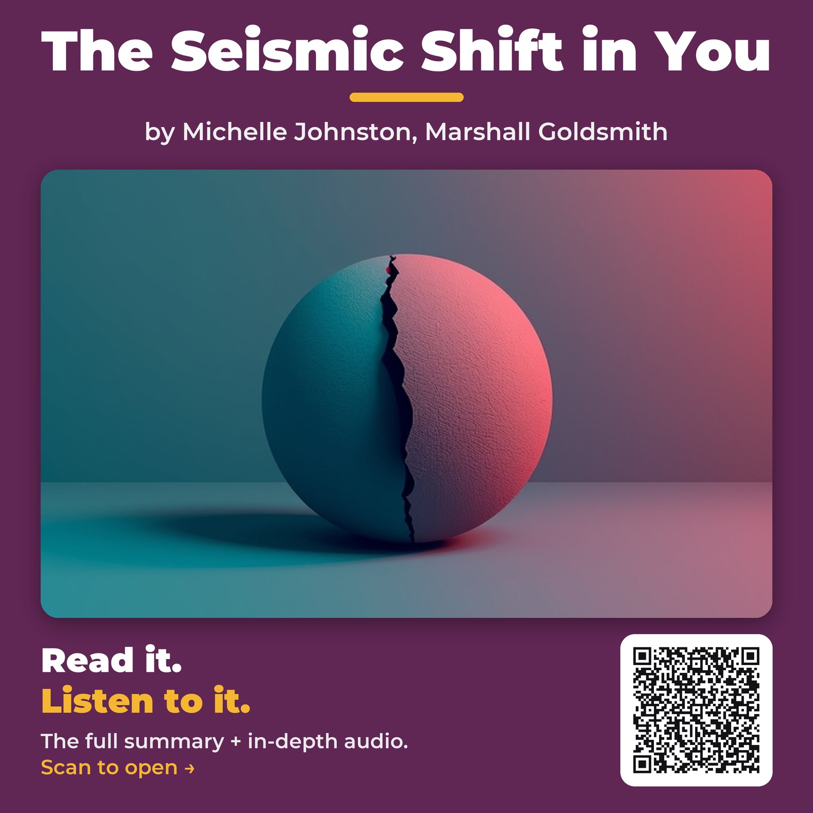 The Seismic Shift in You — by Michelle Johnston, Marshall Goldsmith
