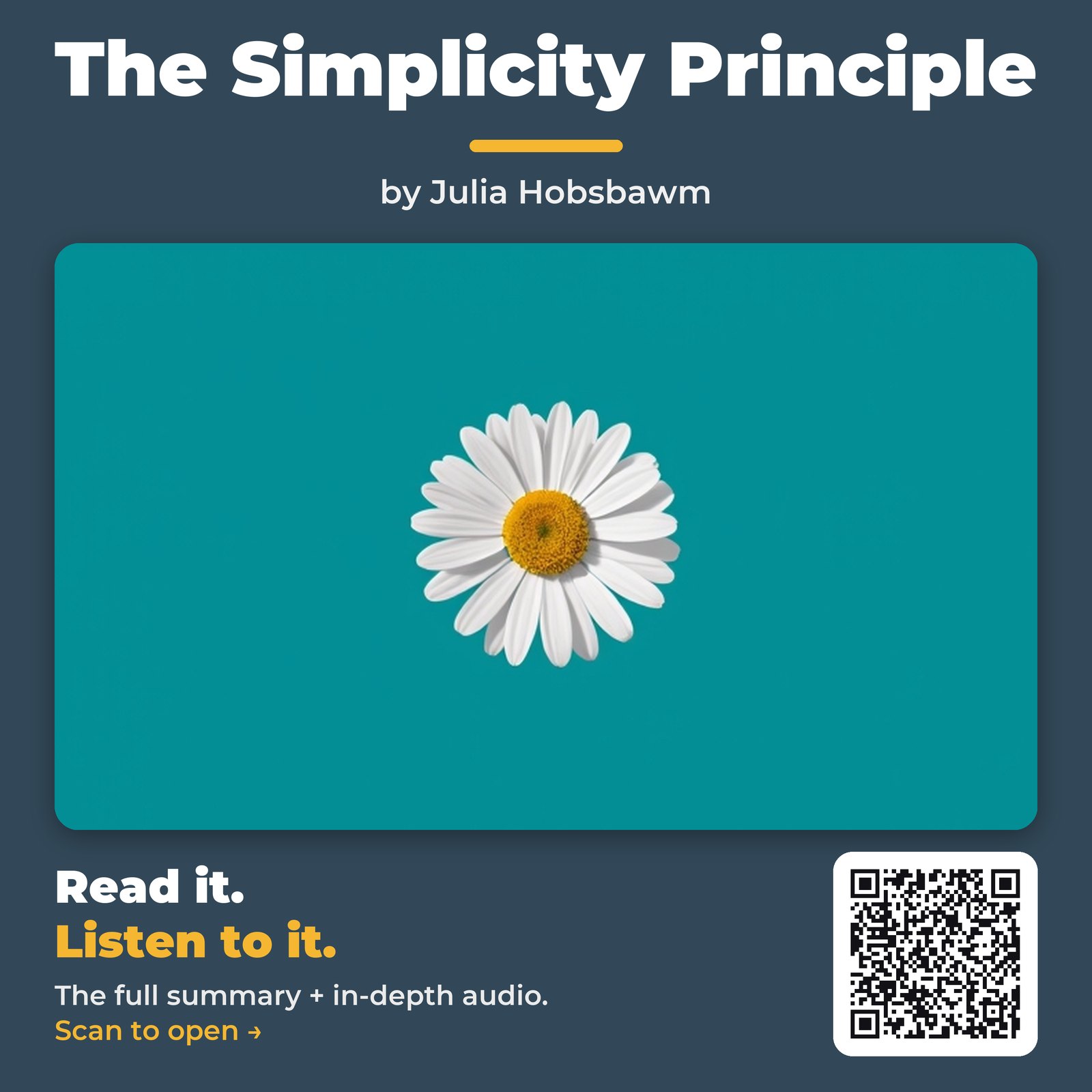 The Simplicity Principle — by Julia Hobsbawm