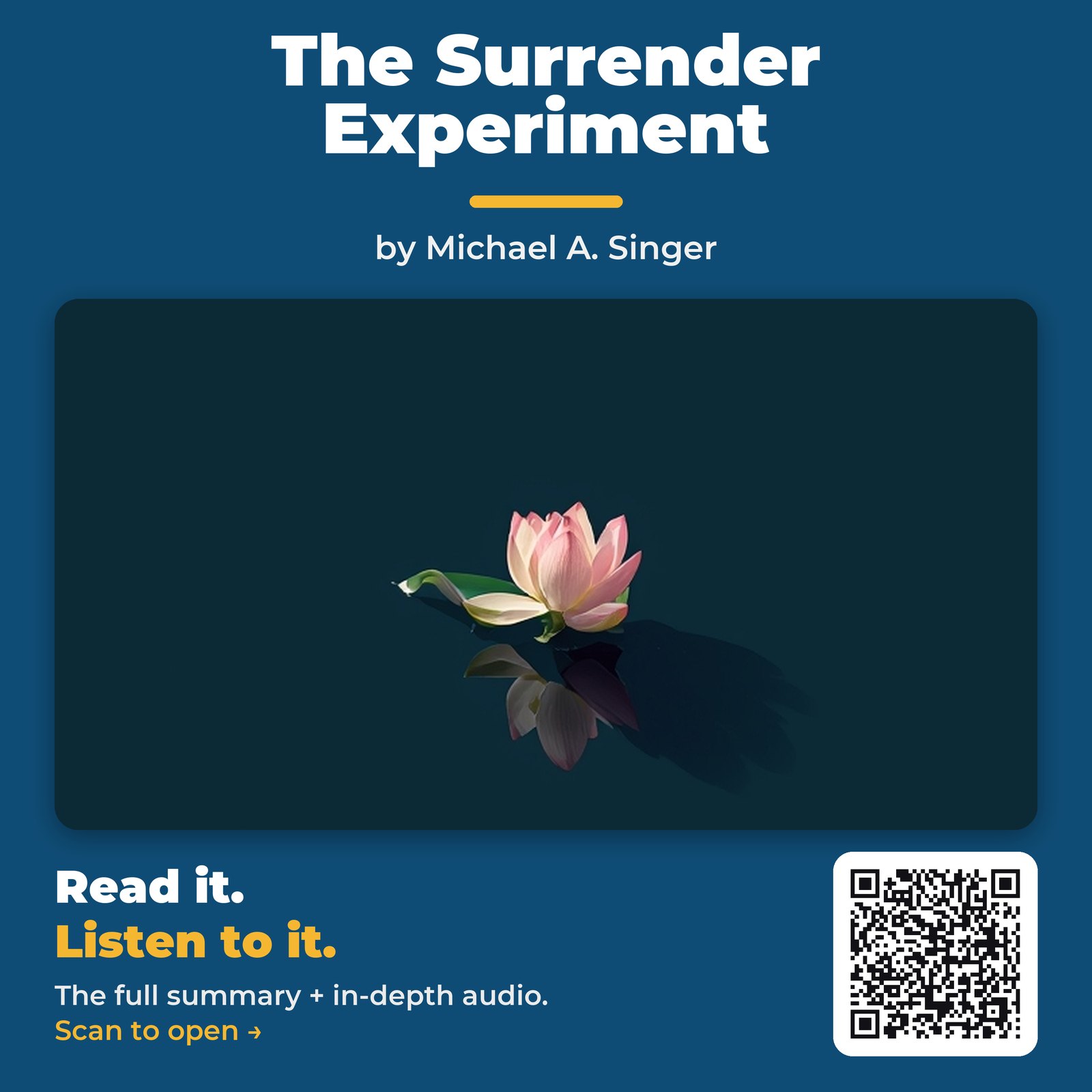 The Surrender Experiment — by Michael A. Singer