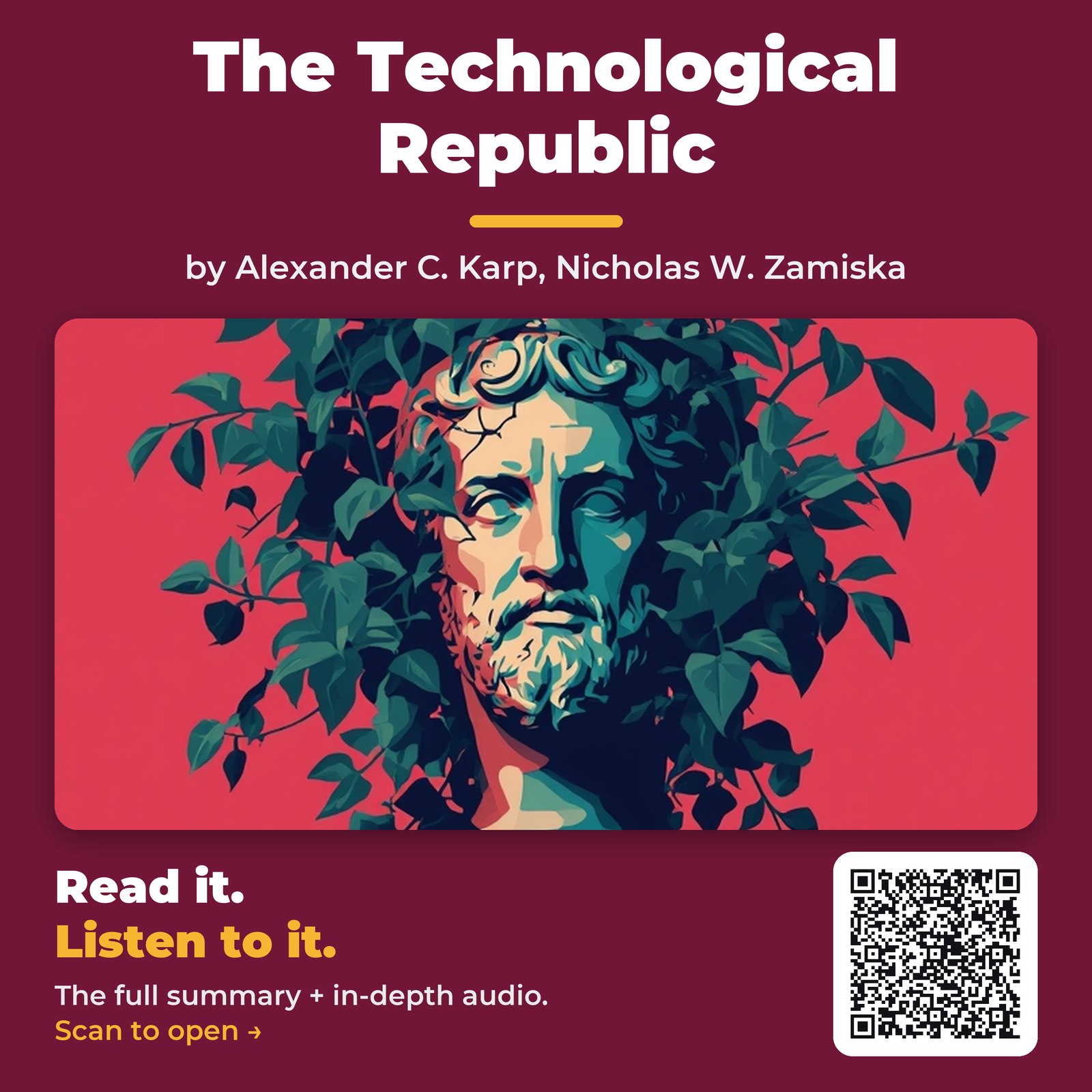 The Technological Republic — by Alexander C. Karp, Nicholas W. Zamiska