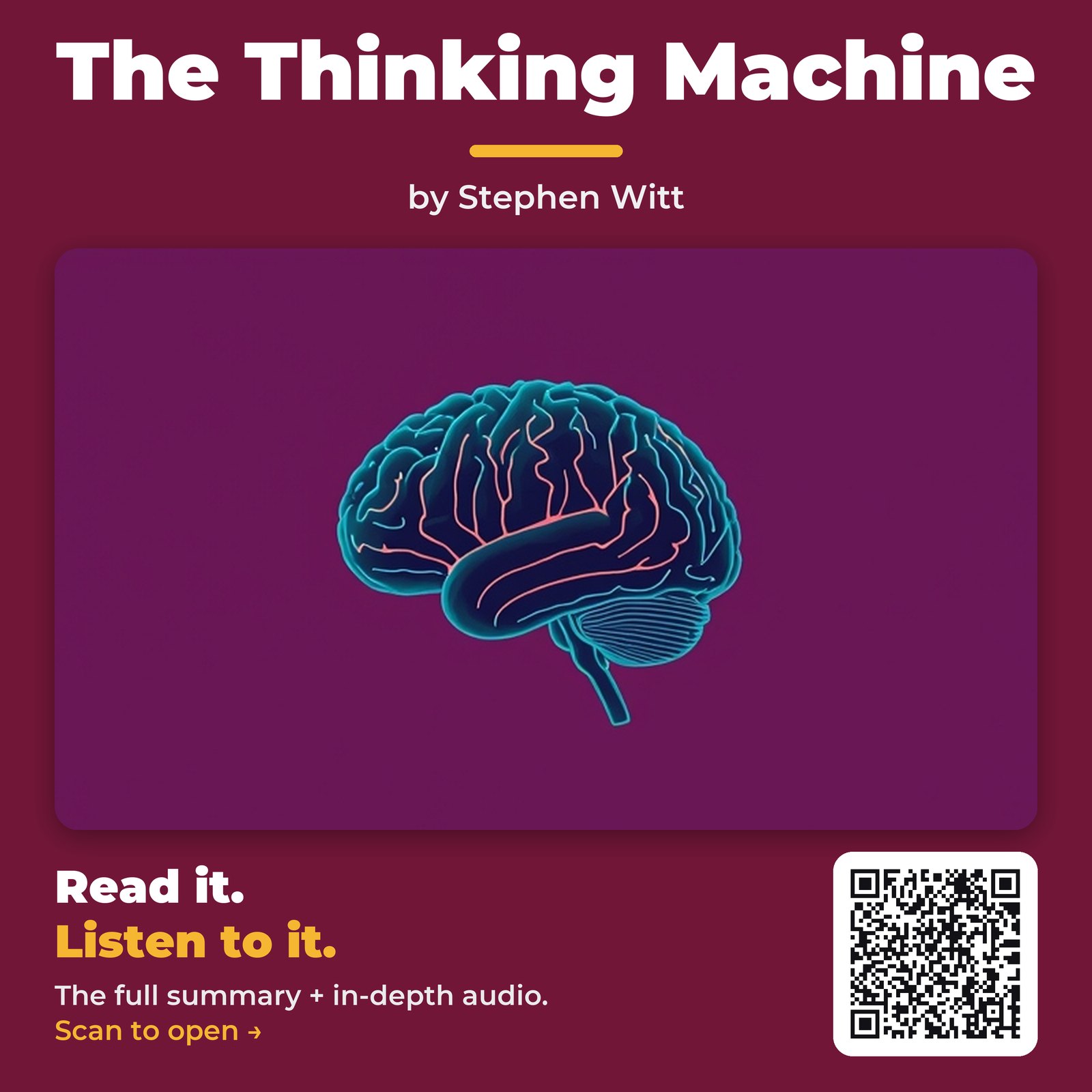 The Thinking Machine — by Stephen Witt