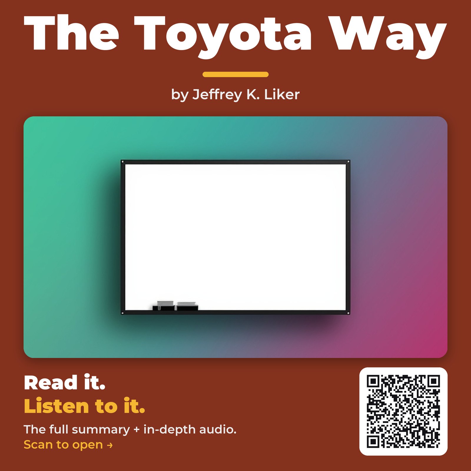 The Toyota Way — by Jeffrey K. Liker