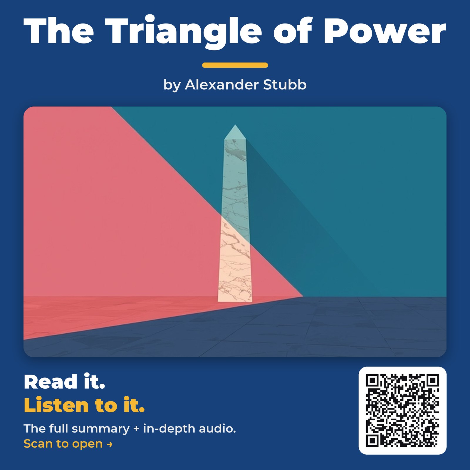 The Triangle of Power — by Alexander Stubb