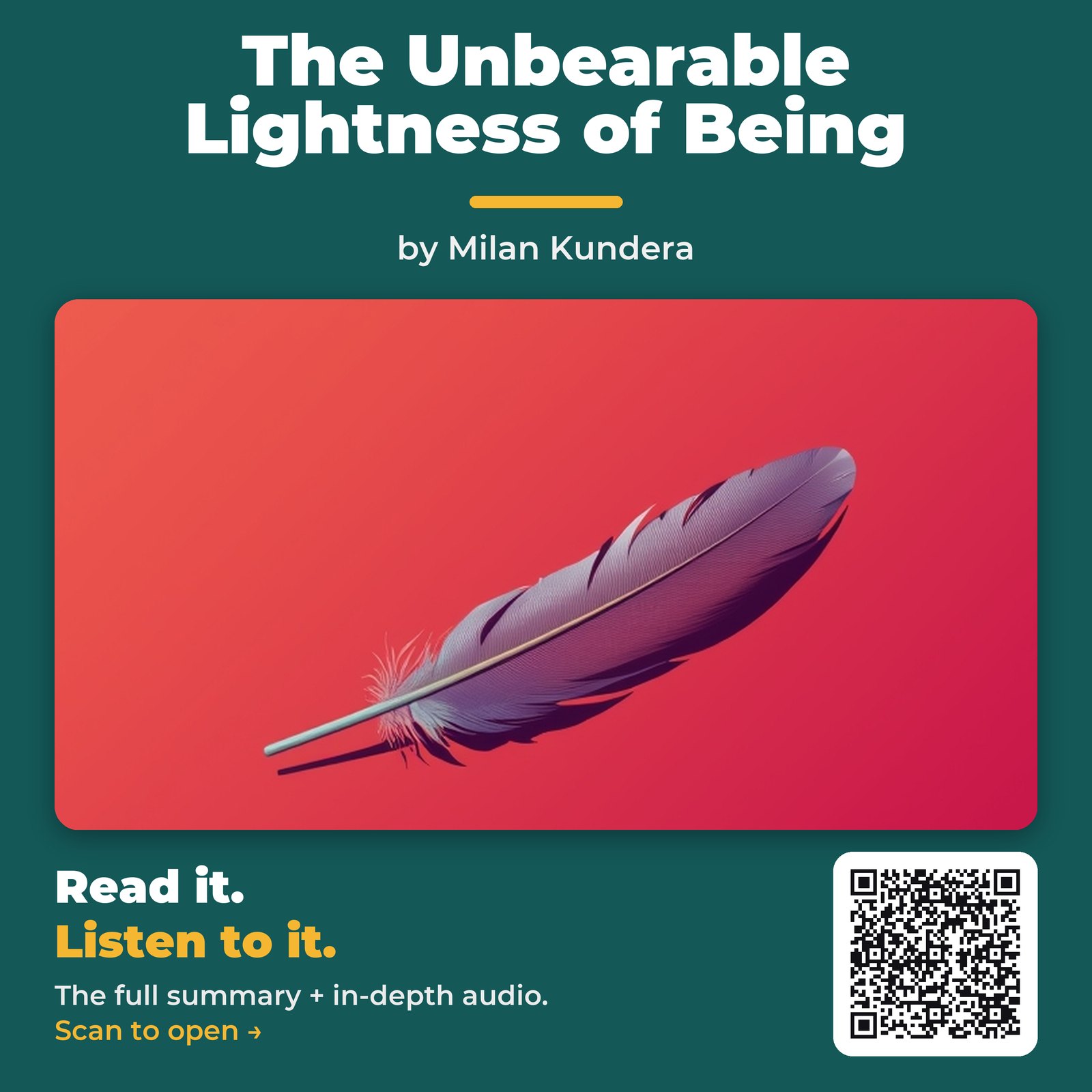 The Unbearable Lightness of Being — by Milan Kundera