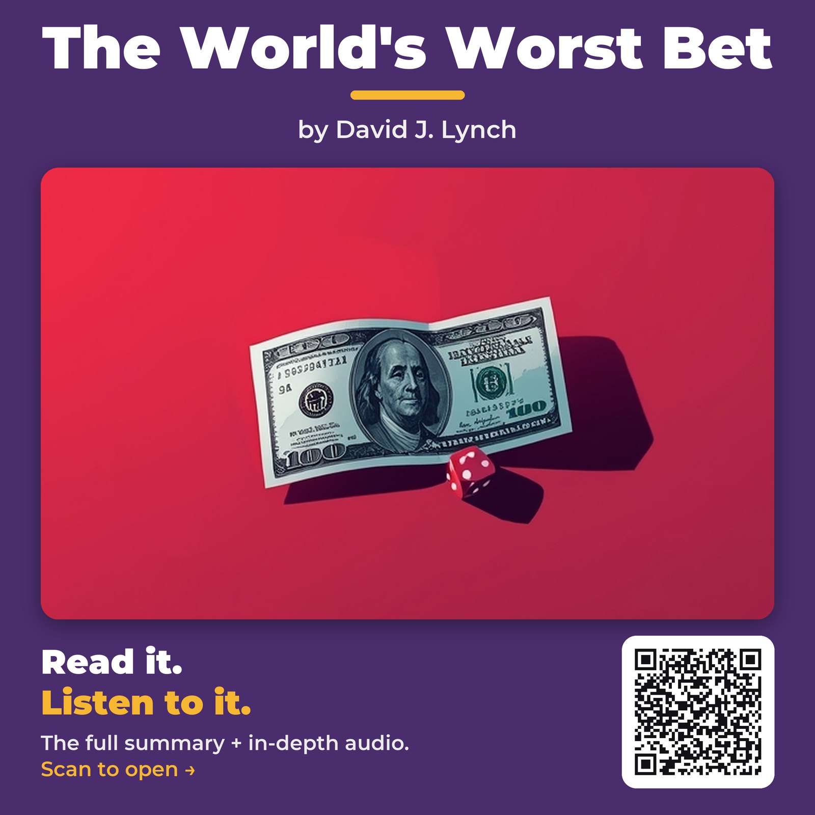 The World’s Worst Bet — by David J. Lynch
