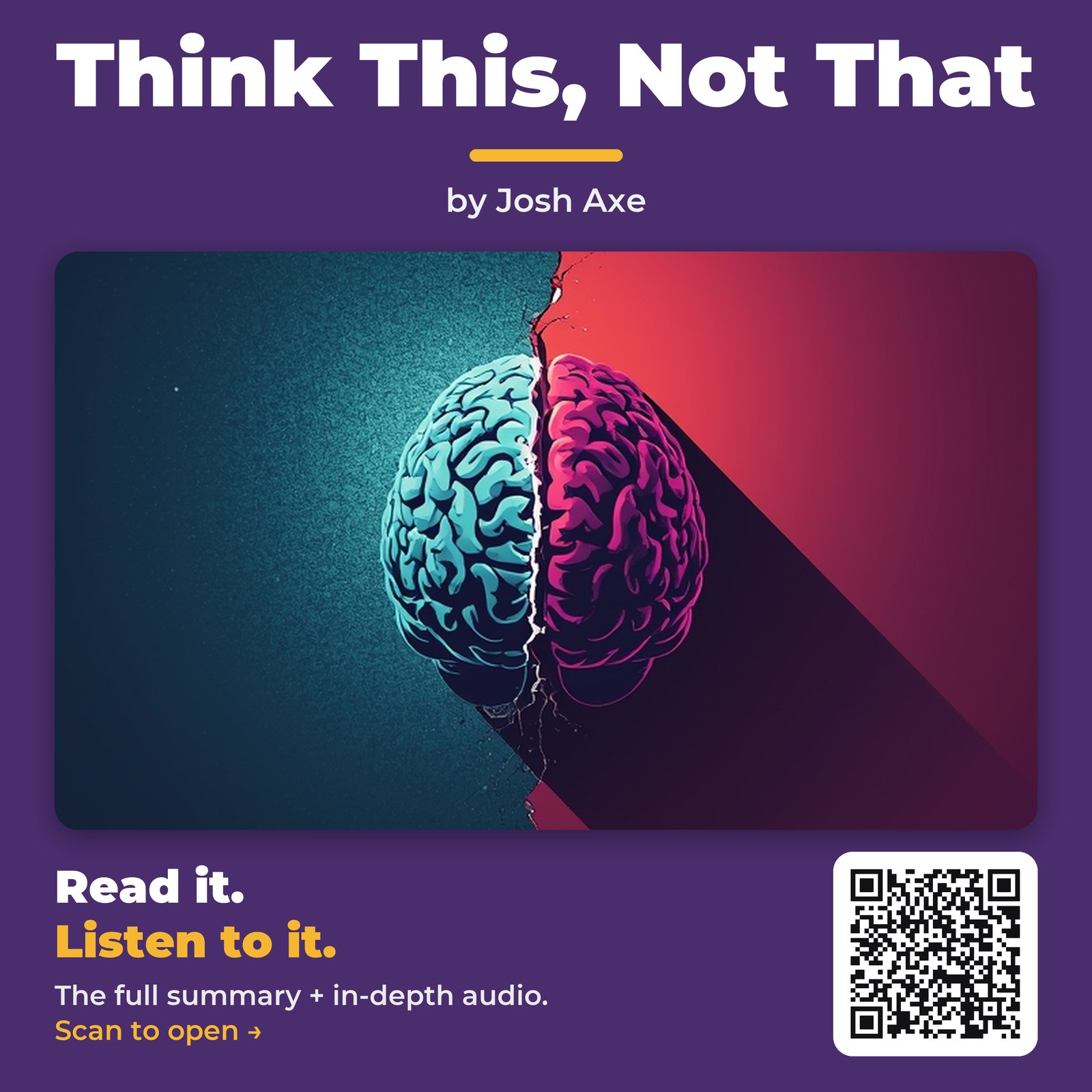 Think This, Not That — by Josh Axe
