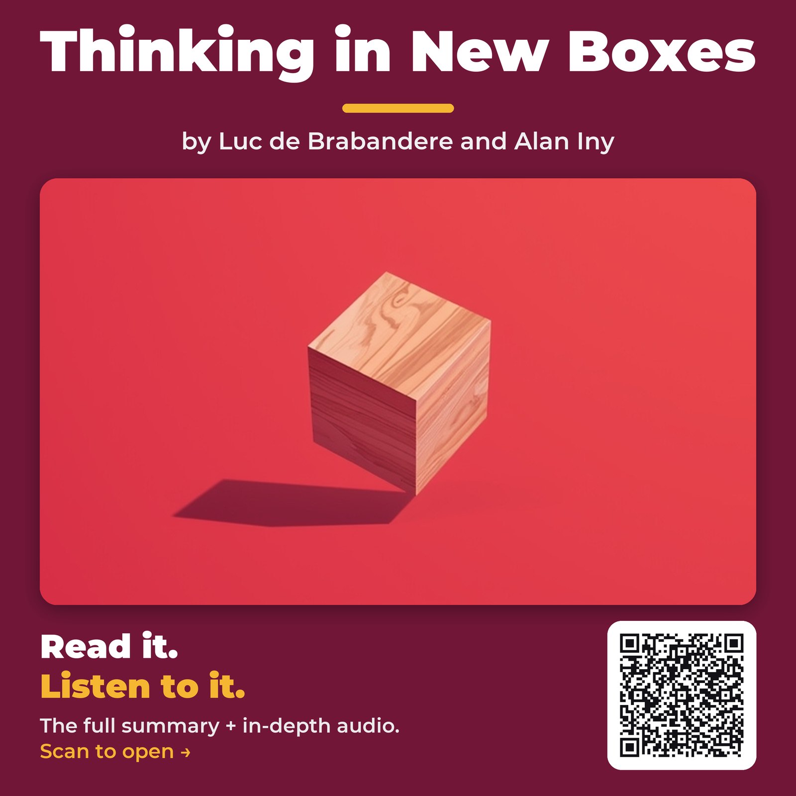 Thinking in New Boxes — by Luc de Brabandere and Alan Iny