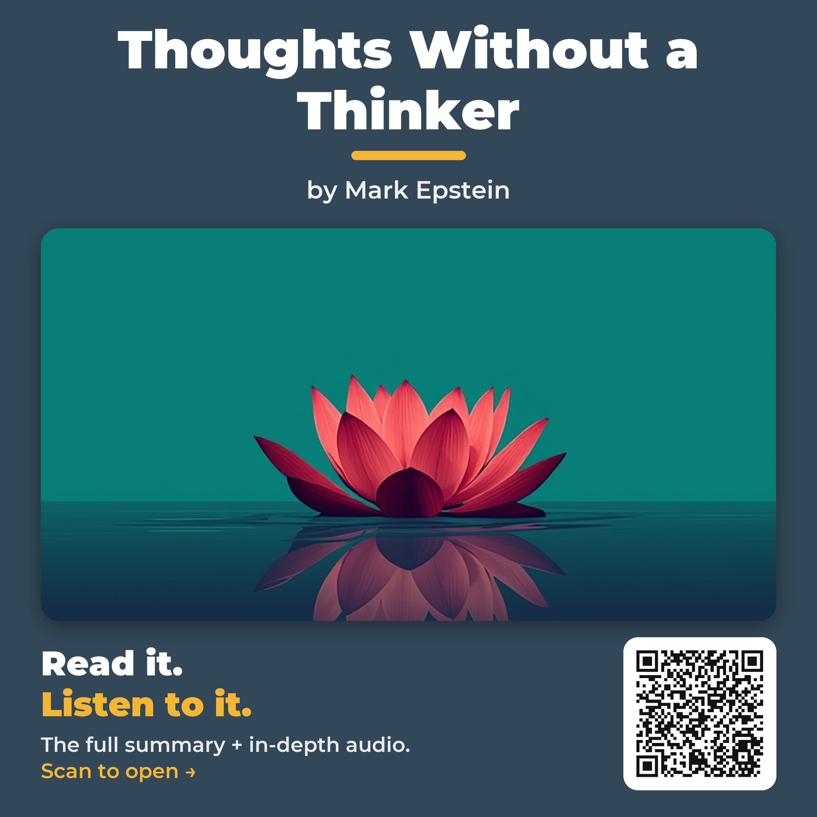 Thoughts Without a Thinker — by Mark Epstein