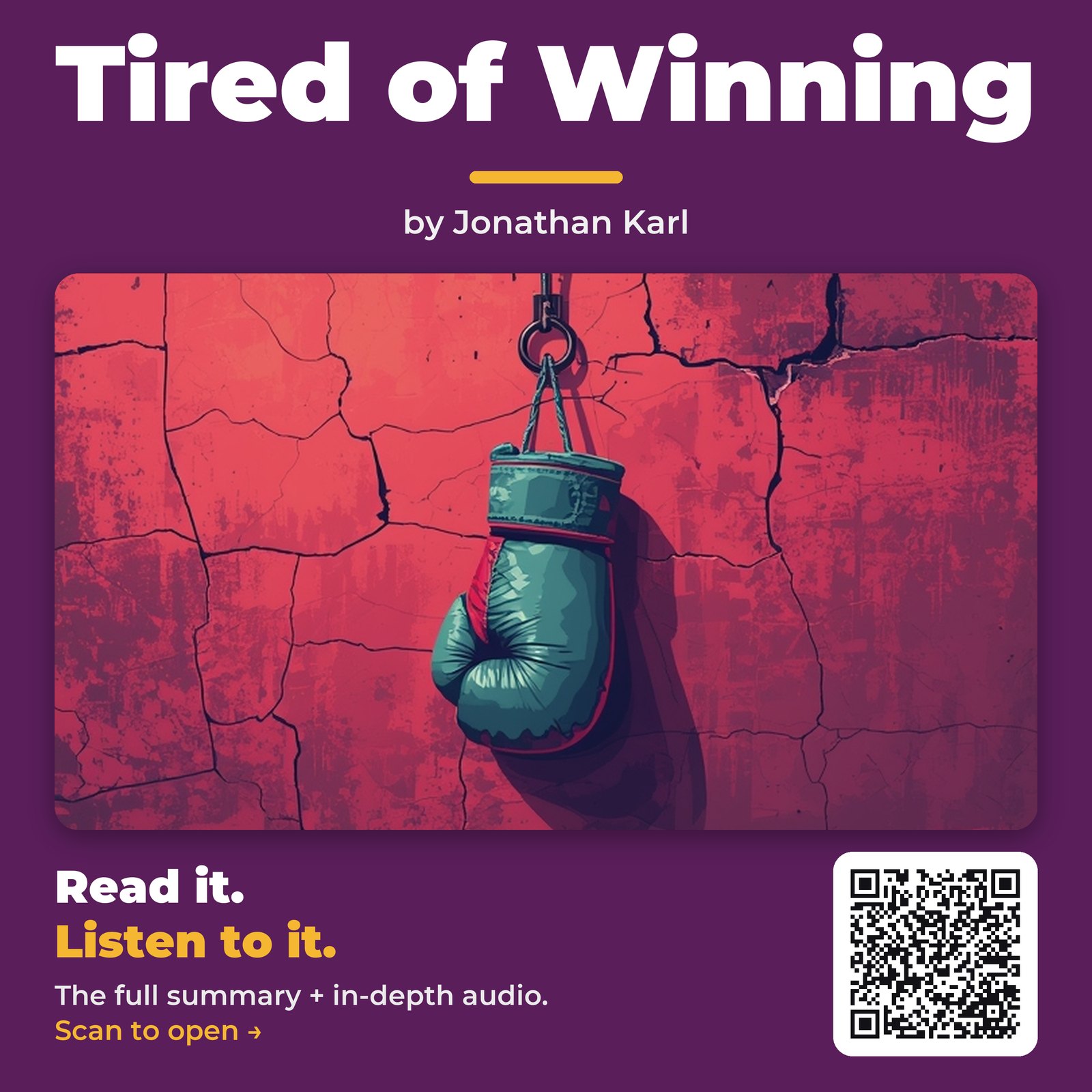 Tired of Winning — by Jonathan Karl