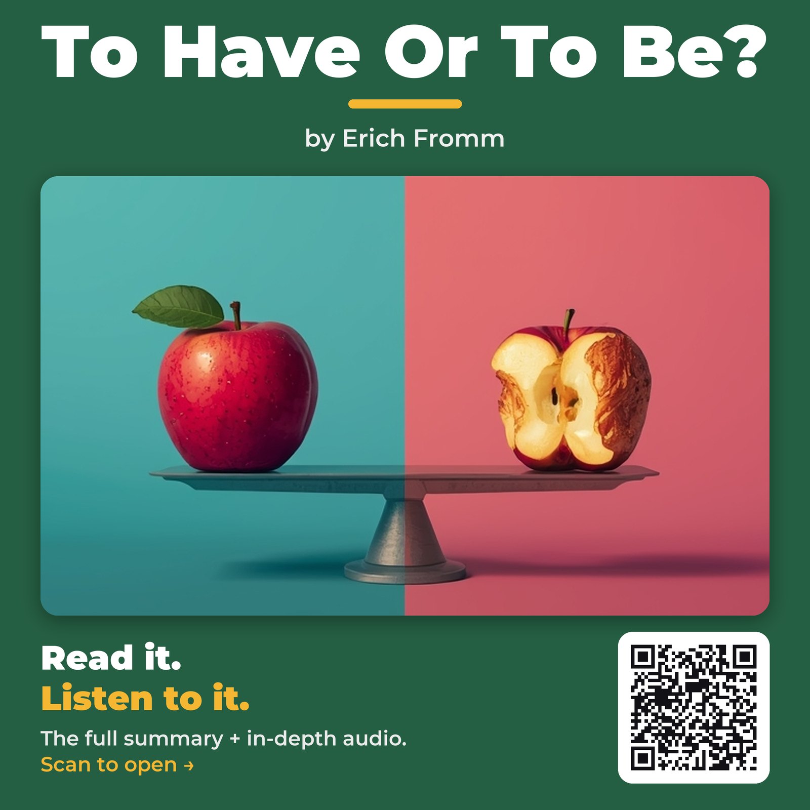To Have Or To Be? — by Erich Fromm