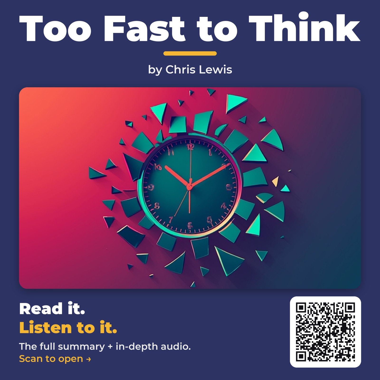 Too Fast to Think — by Chris Lewis