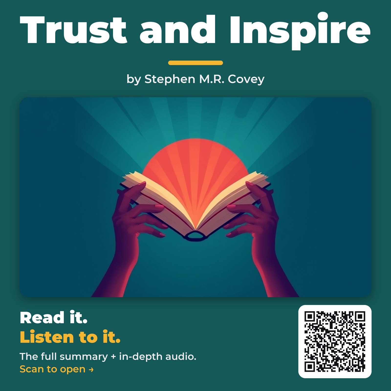 Trust and Inspire — by Stephen M.R. Covey