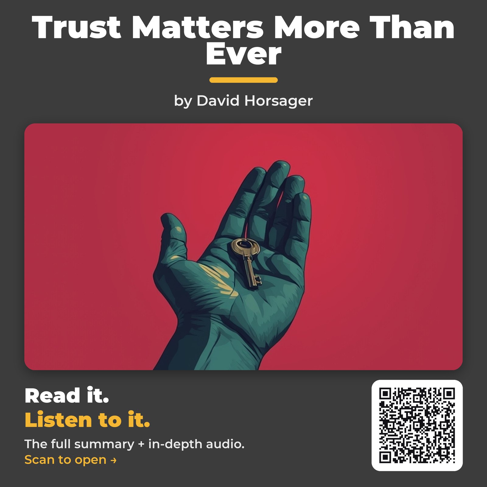Trust Matters More Than Ever — by David Horsager