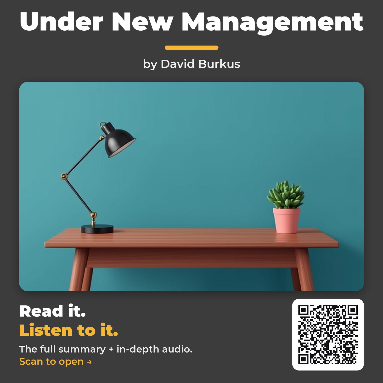 Under New Management — by David Burkus