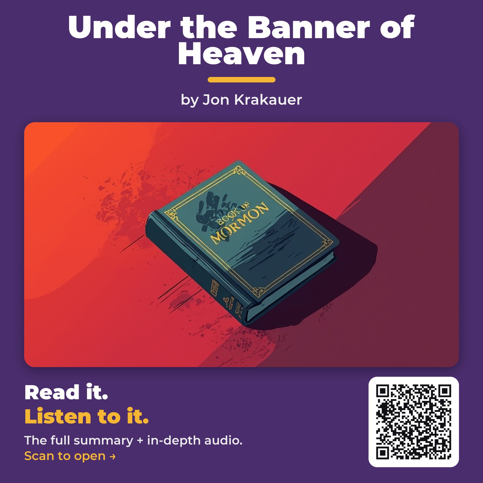 Under the Banner of Heaven — by Jon Krakauer