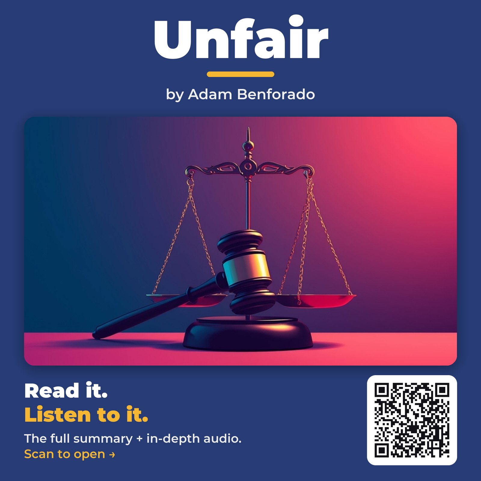 Unfair — by Adam Benforado