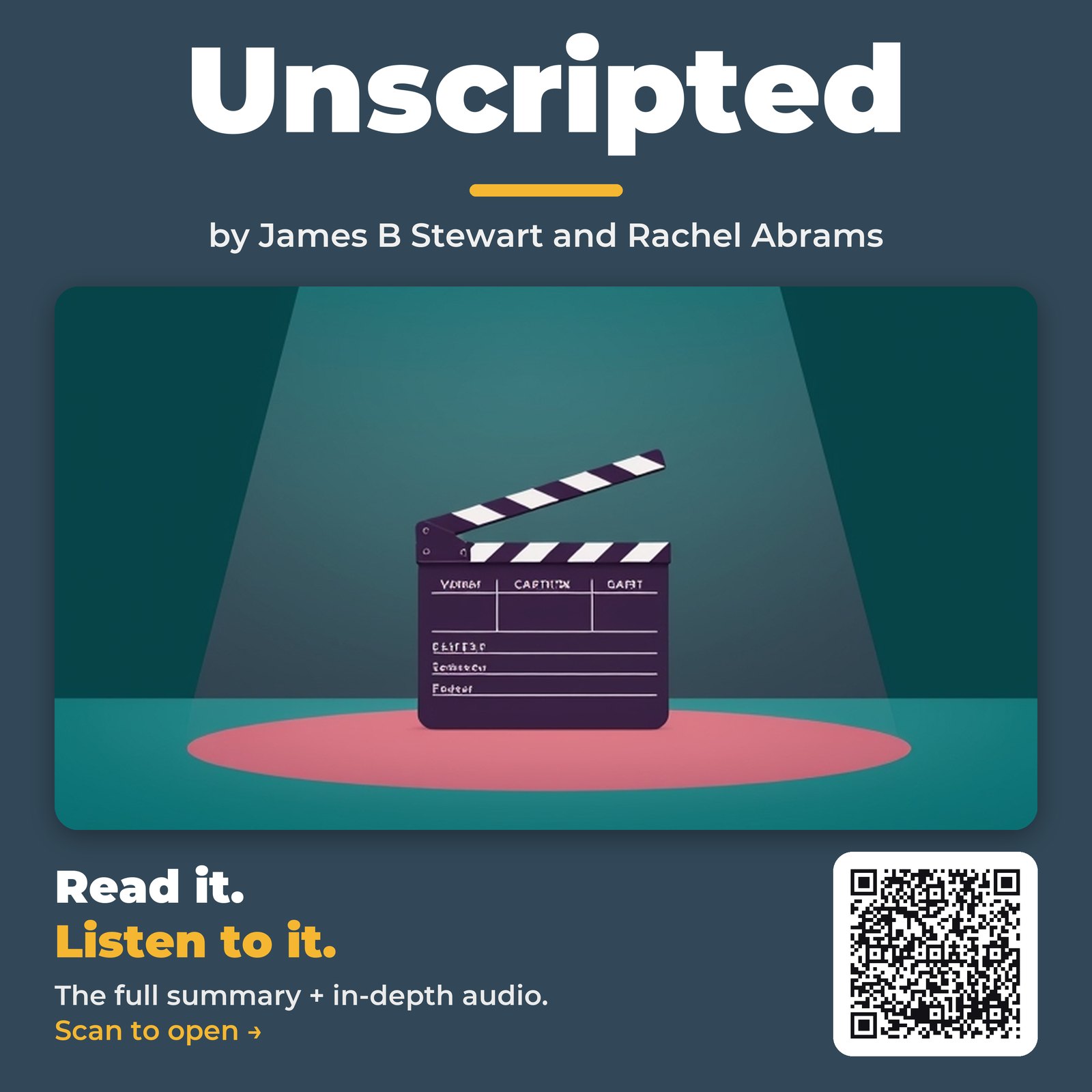 Unscripted — by James B Stewart and Rachel Abrams