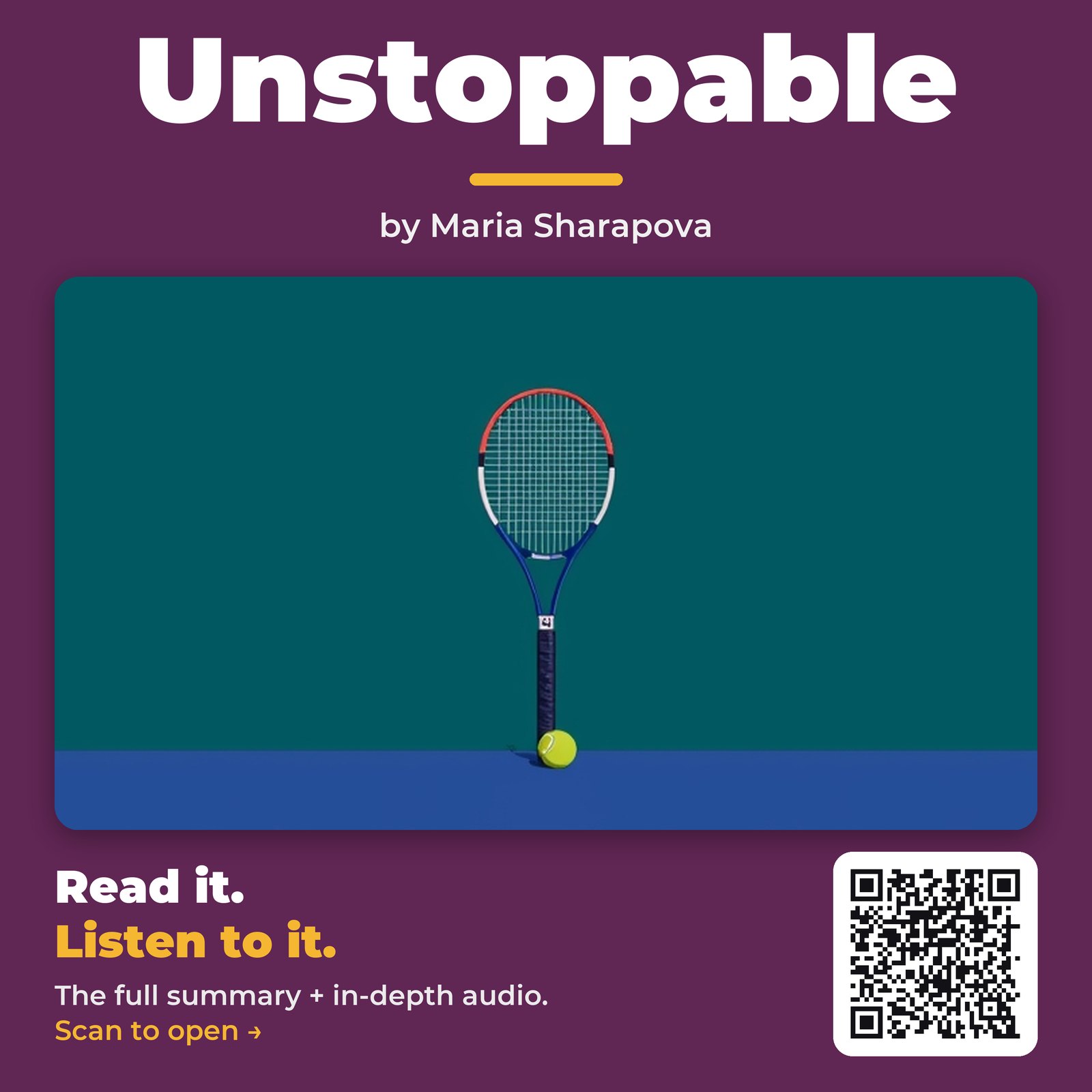 Unstoppable — by Maria Sharapova
