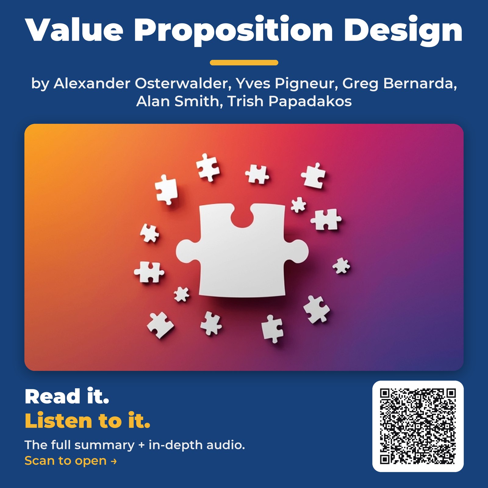 Value Proposition Design — by Alexander Osterwalder, Yves Pigneur, Greg Bernarda, Alan Smith, Trish Papadakos