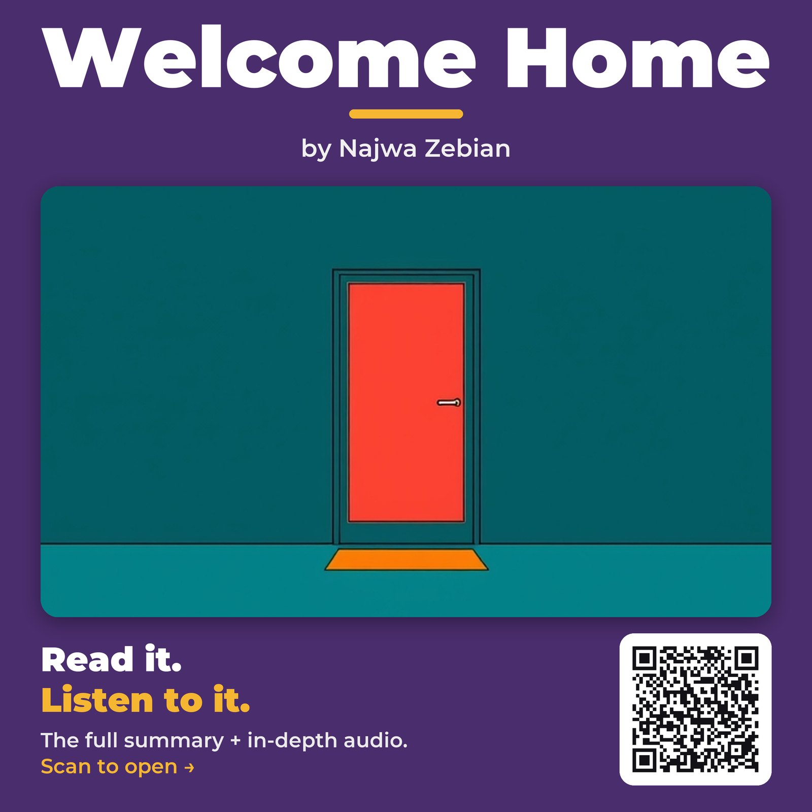 Welcome Home — by Najwa Zebian