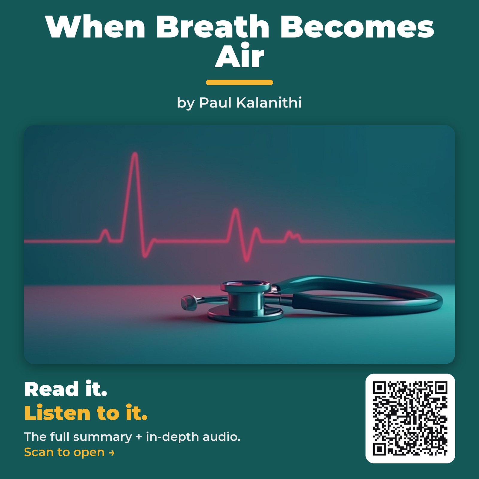 When Breath Becomes Air — by Paul Kalanithi
