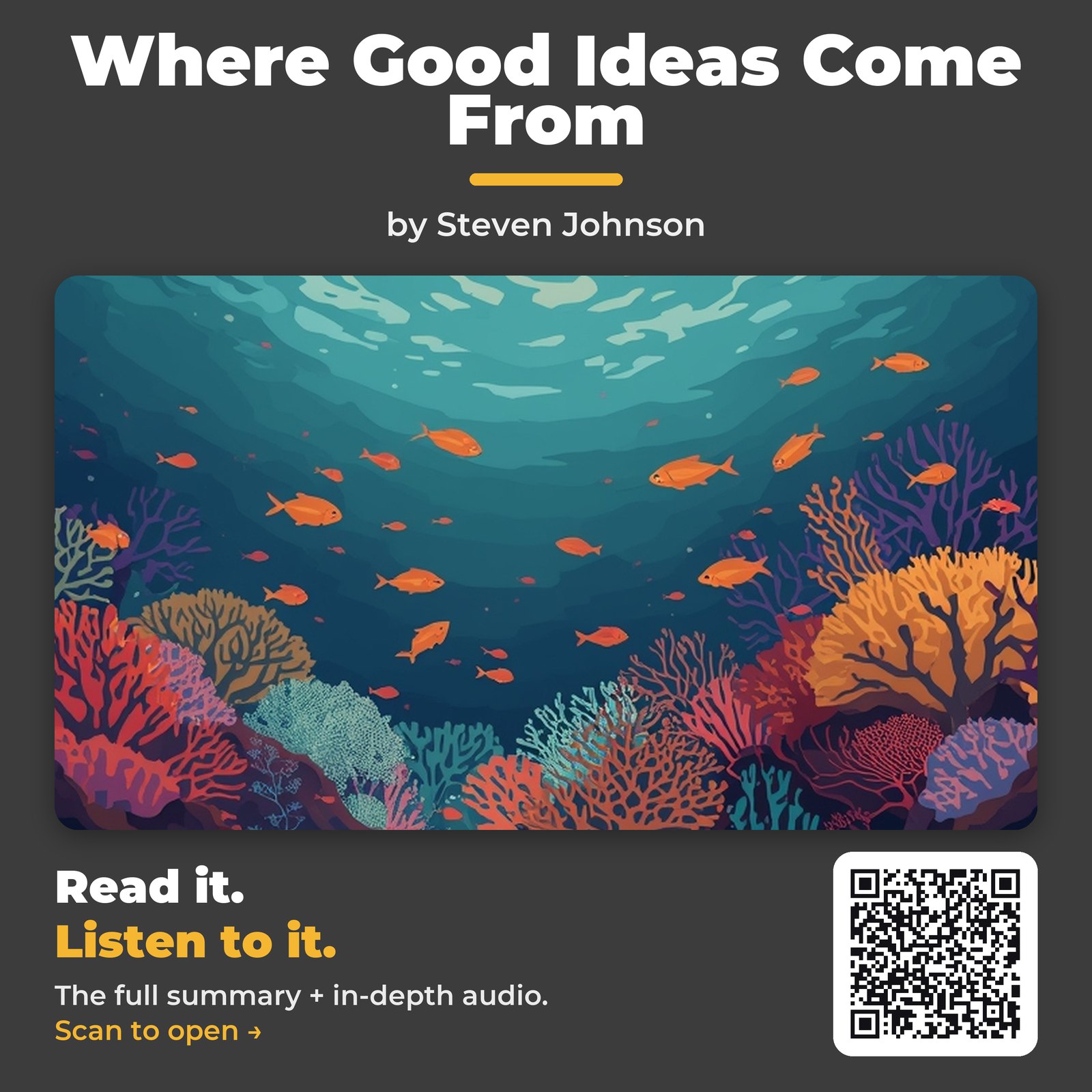 Where Good Ideas Come From — by Steven Johnson