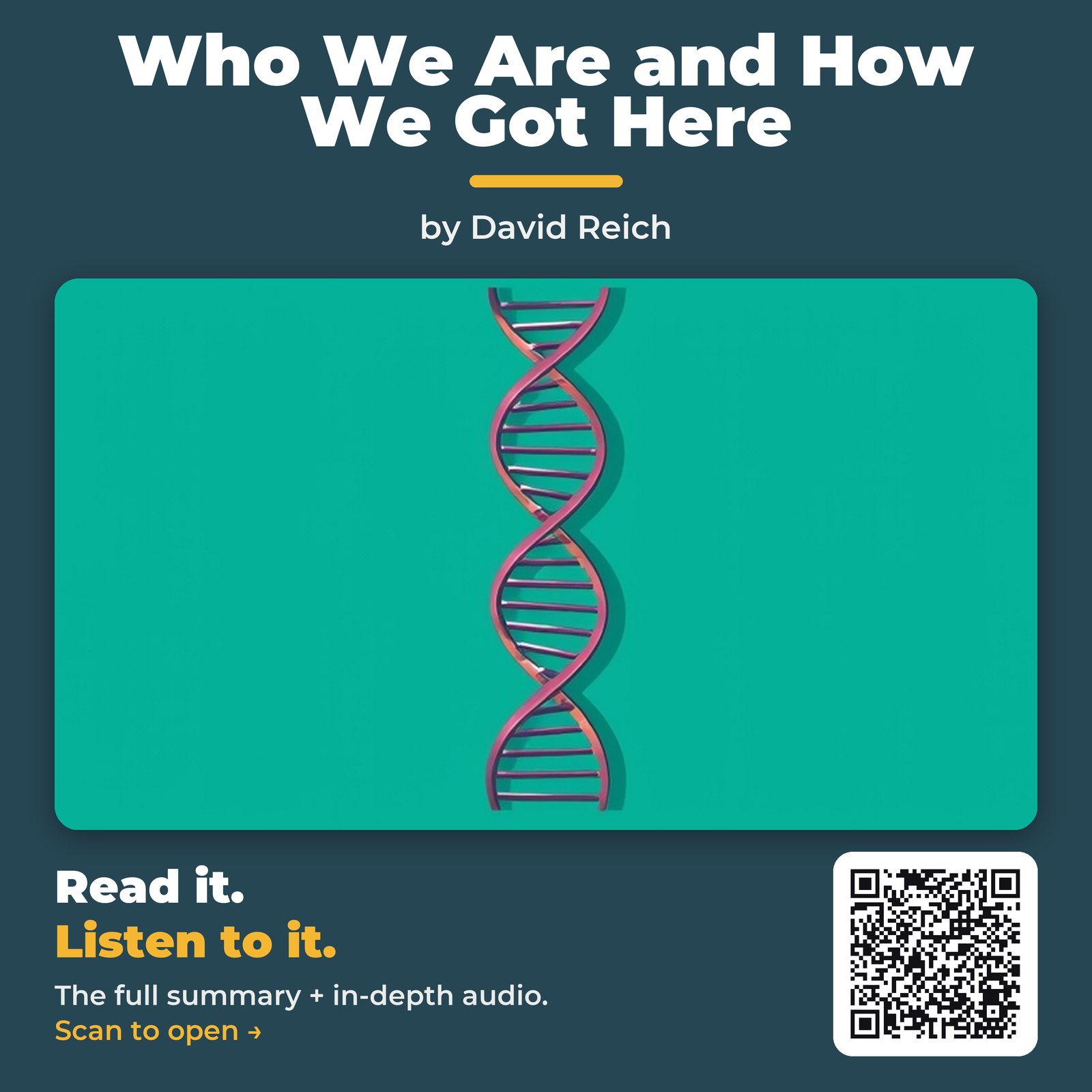 Who We Are and How We Got Here — by David Reich