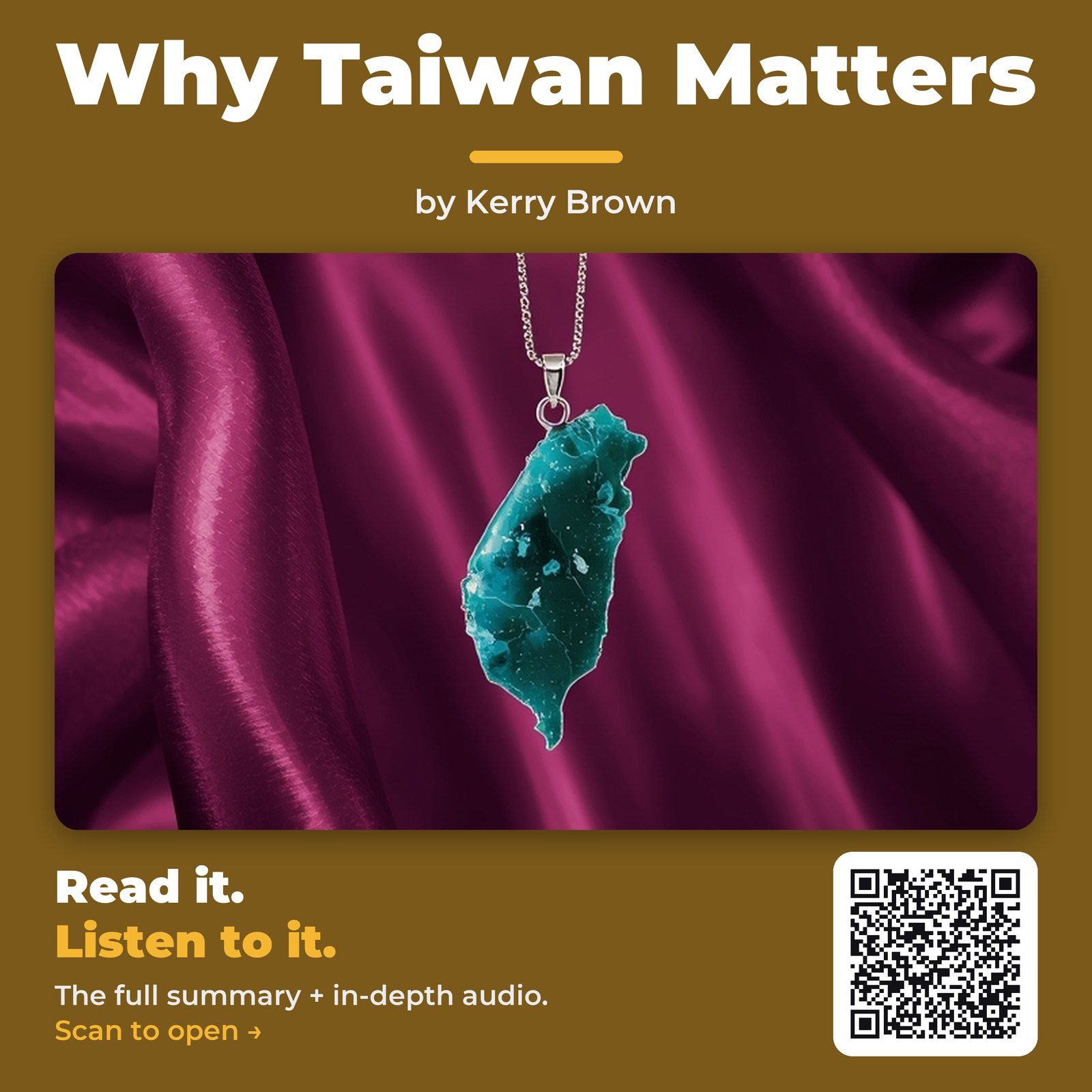 Why Taiwan Matters — by Kerry Brown