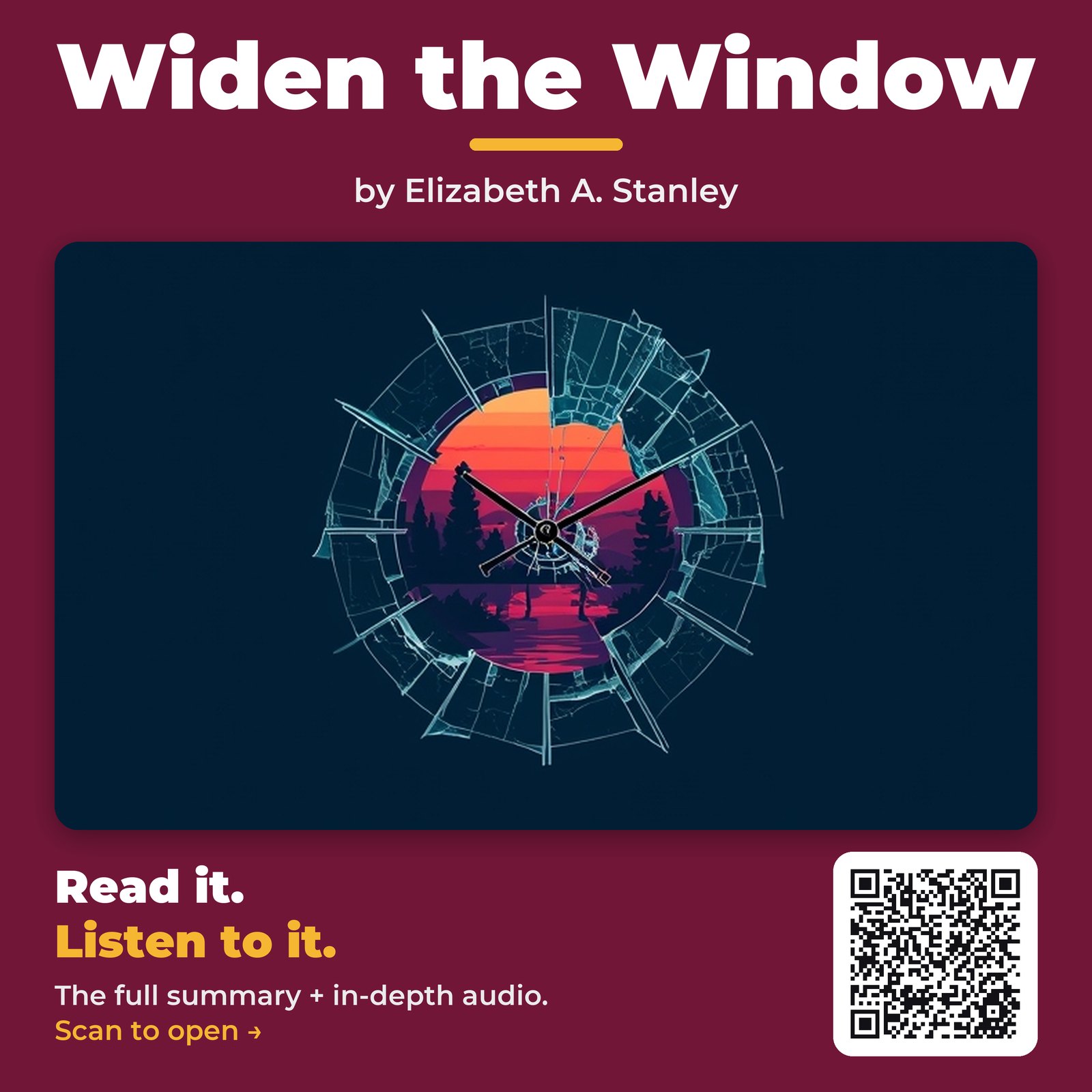 Widen the Window — by Elizabeth A. Stanley